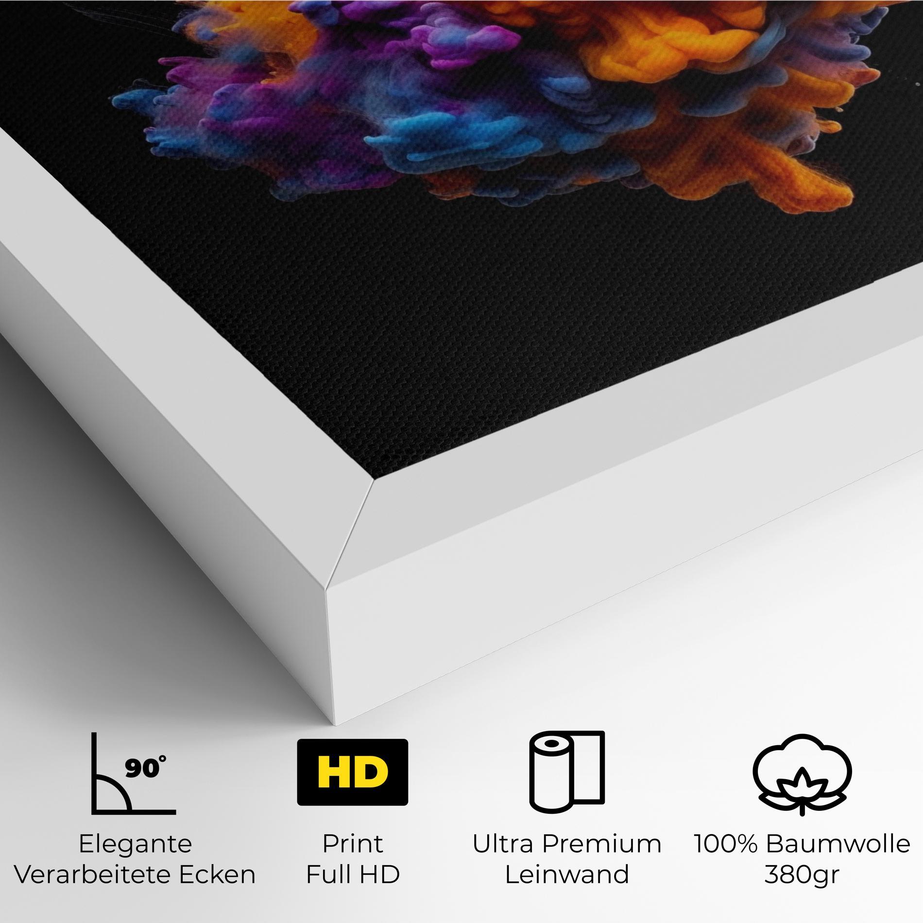 Leinwandbild Colorful Cloud Liquid mockup 4