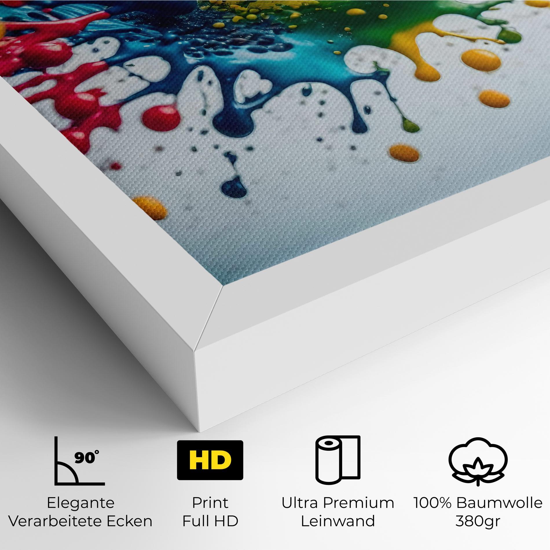 Leinwandbild Colorful Splash Rainbow mockup 4