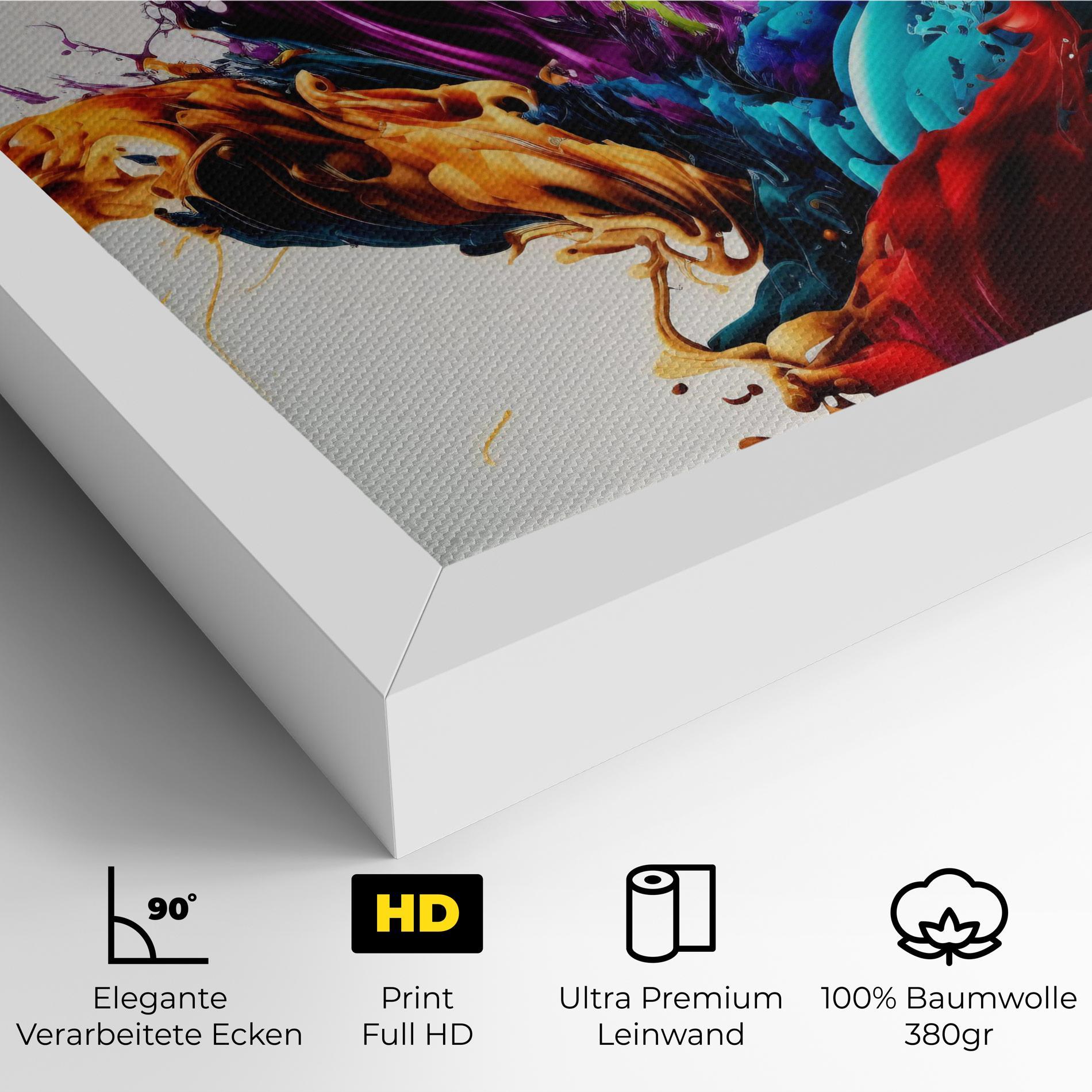 Leinwandbild Dark Purple Splash mockup 4