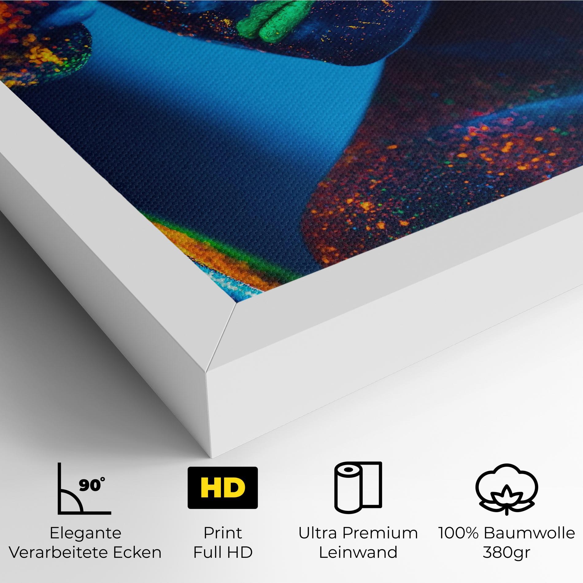 Leinwandbild Fluorescent Couple mockup 4