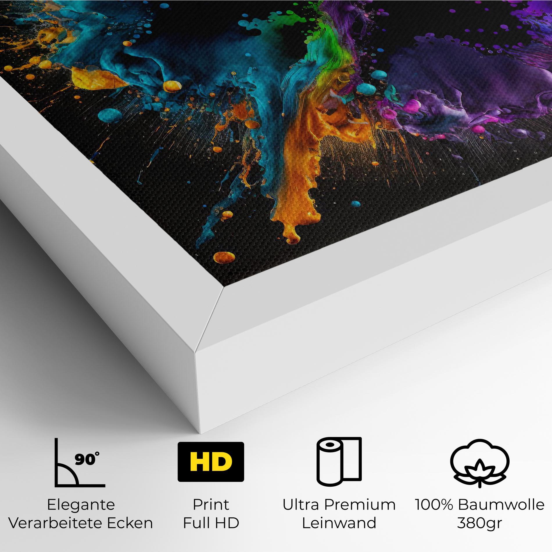 Leinwandbild Oily Splash Explosion mockup 4