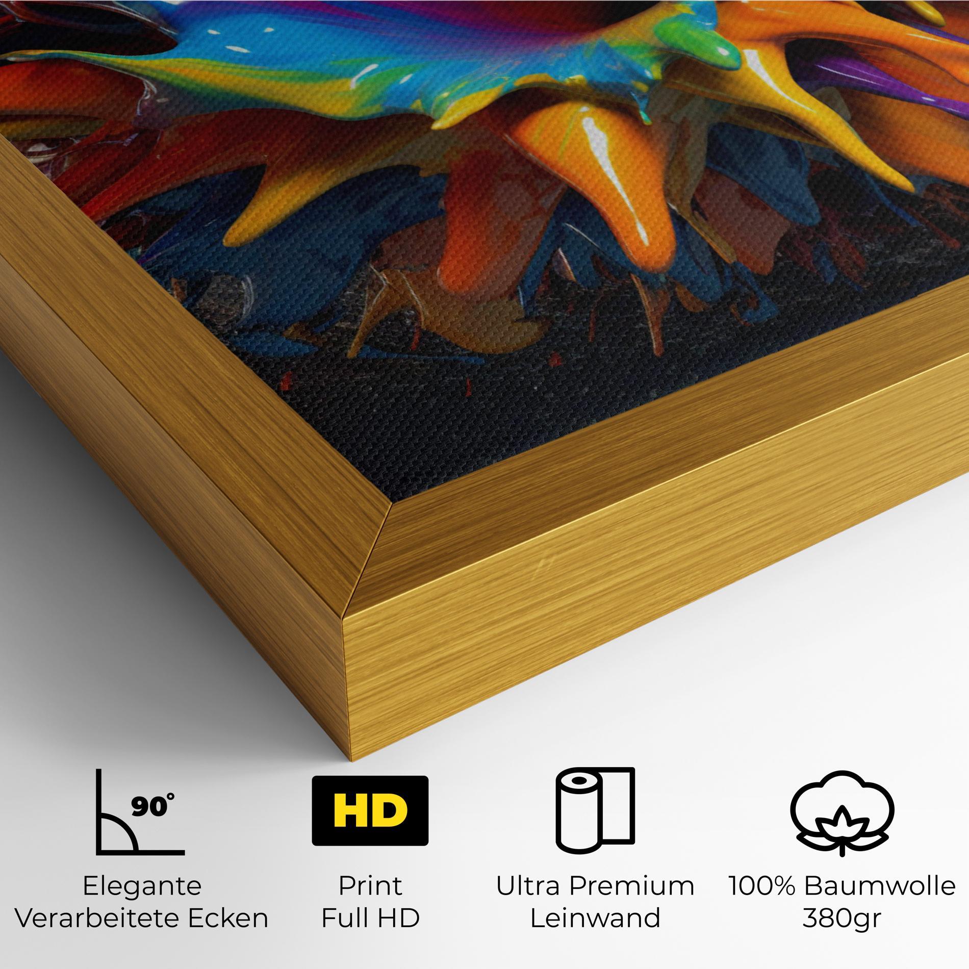 Leinwandbild 3d Color Splash mockup 4