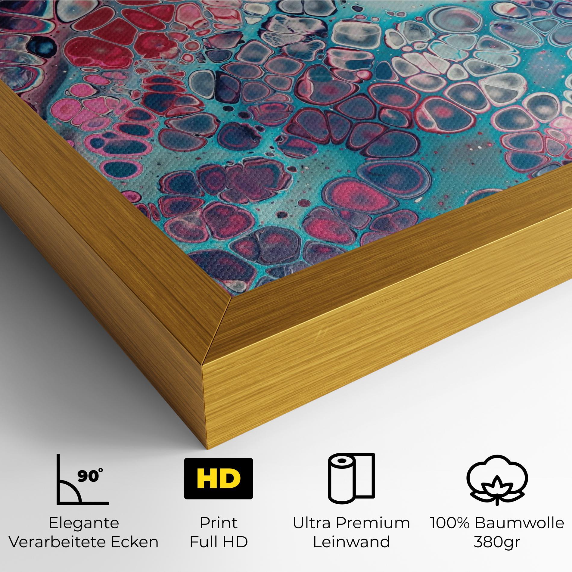 Leinwandbild Abstract Blue Objects mockup 4