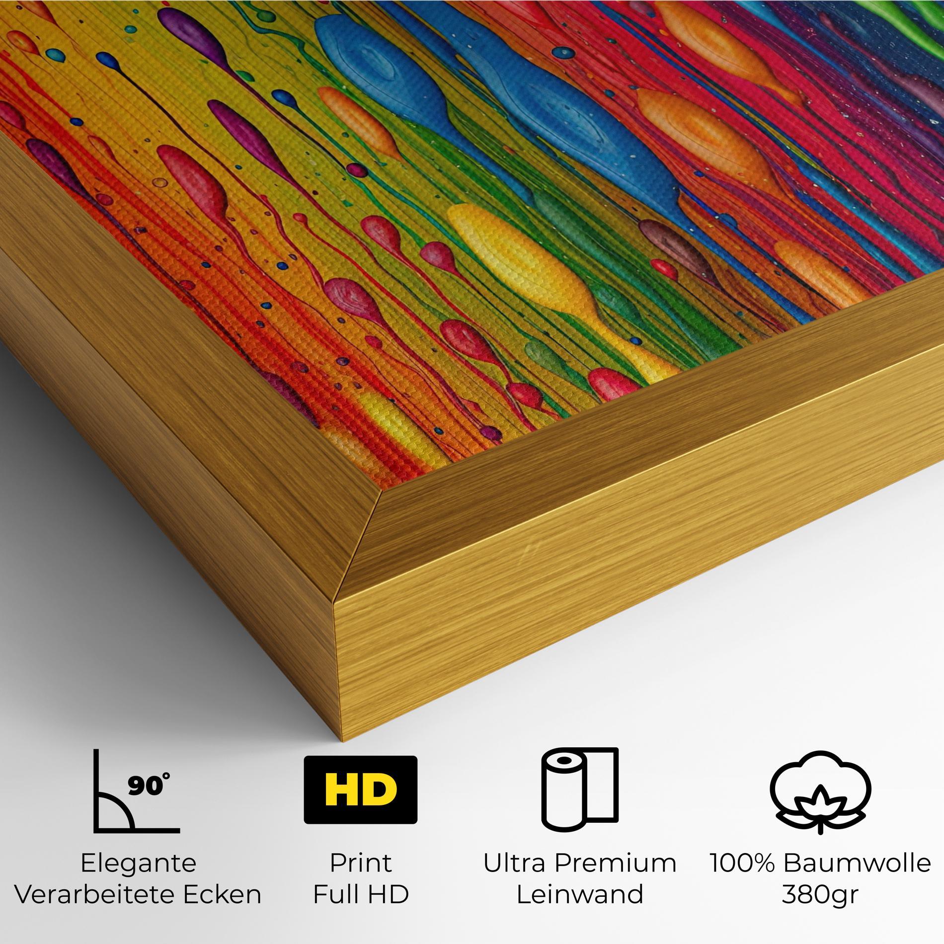 Leinwandbild Abstract Rainbow Pattern mockup 4