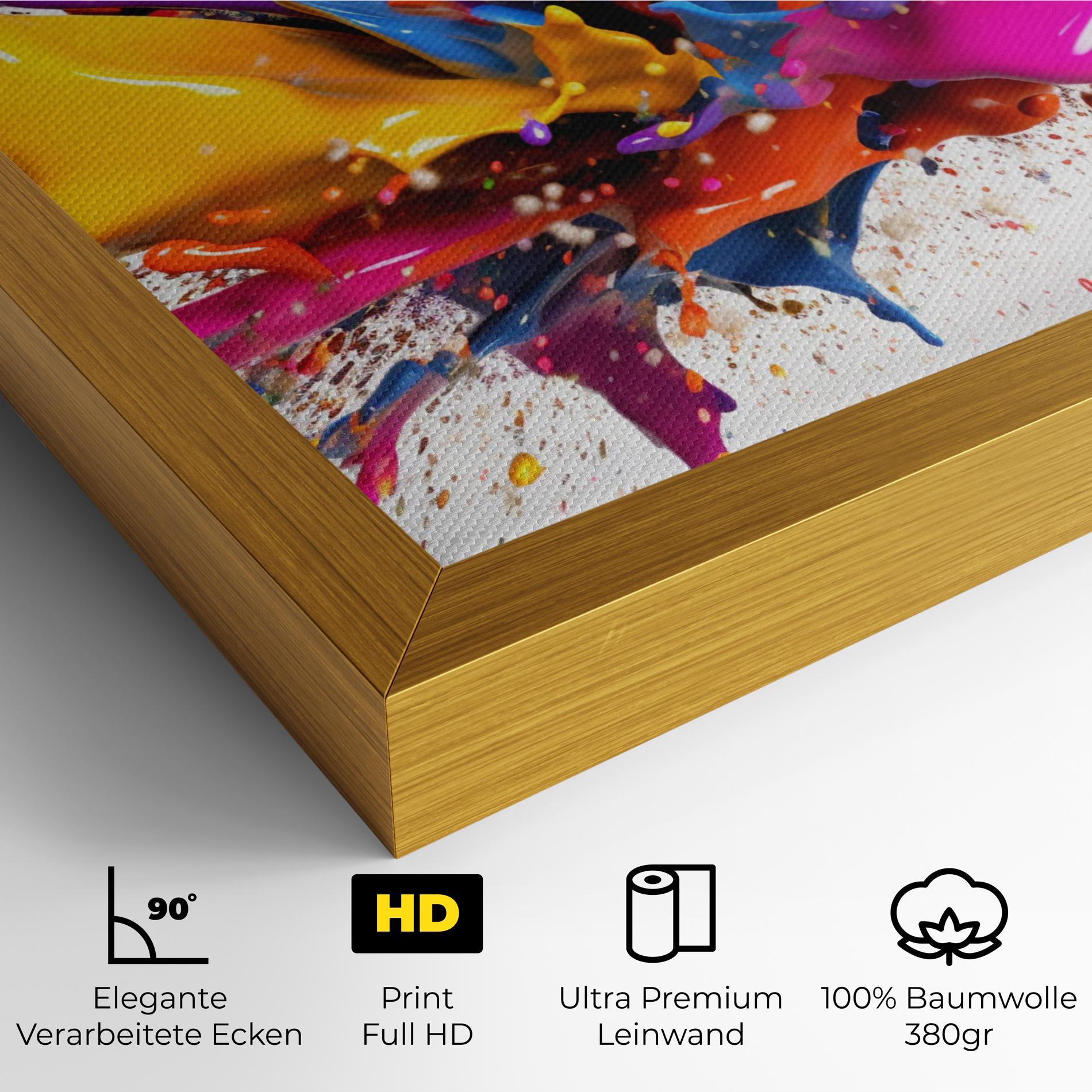 Leinwandbild Abstract Splash 3d mockup 4