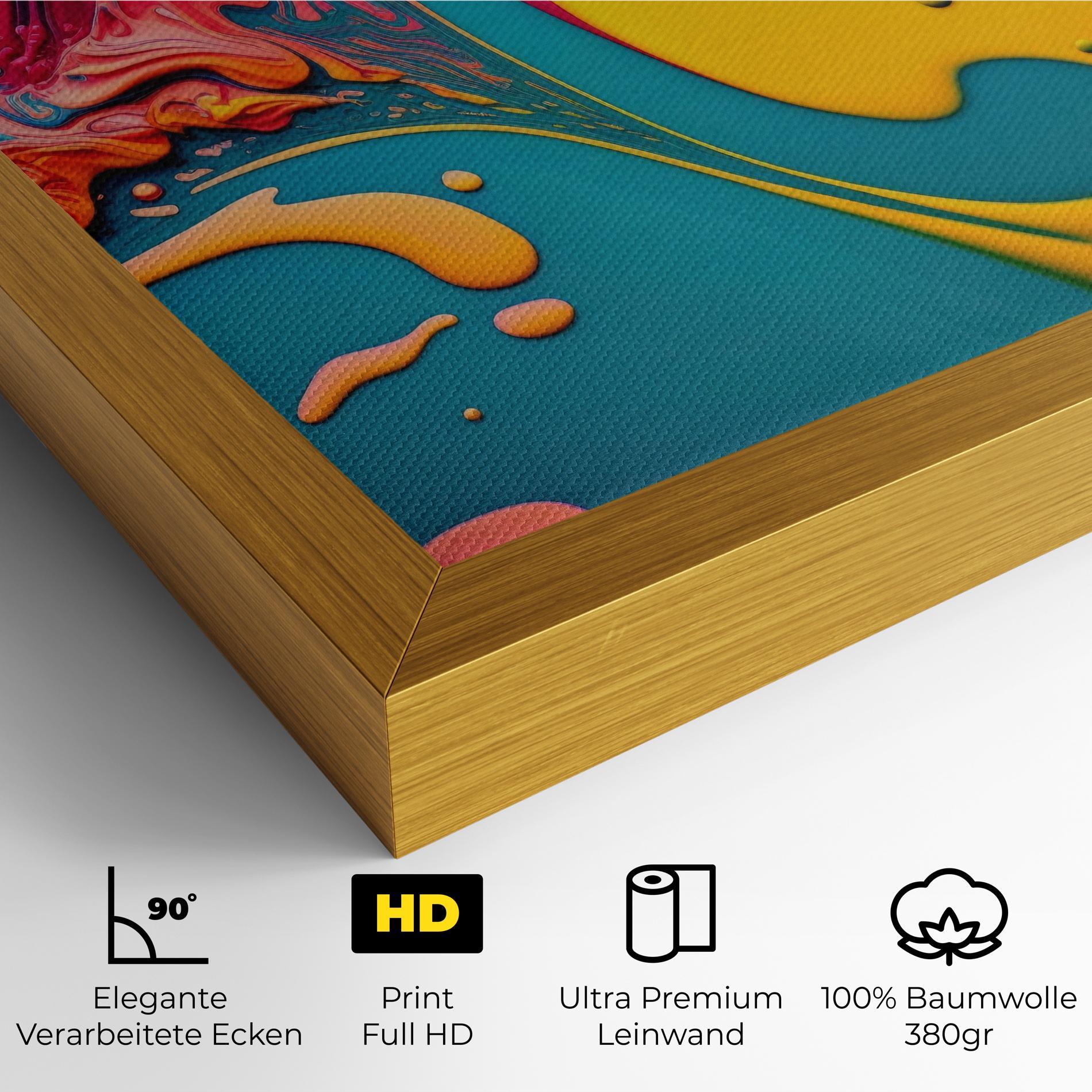 Leinwandbild Acrylic Close Up mockup 4