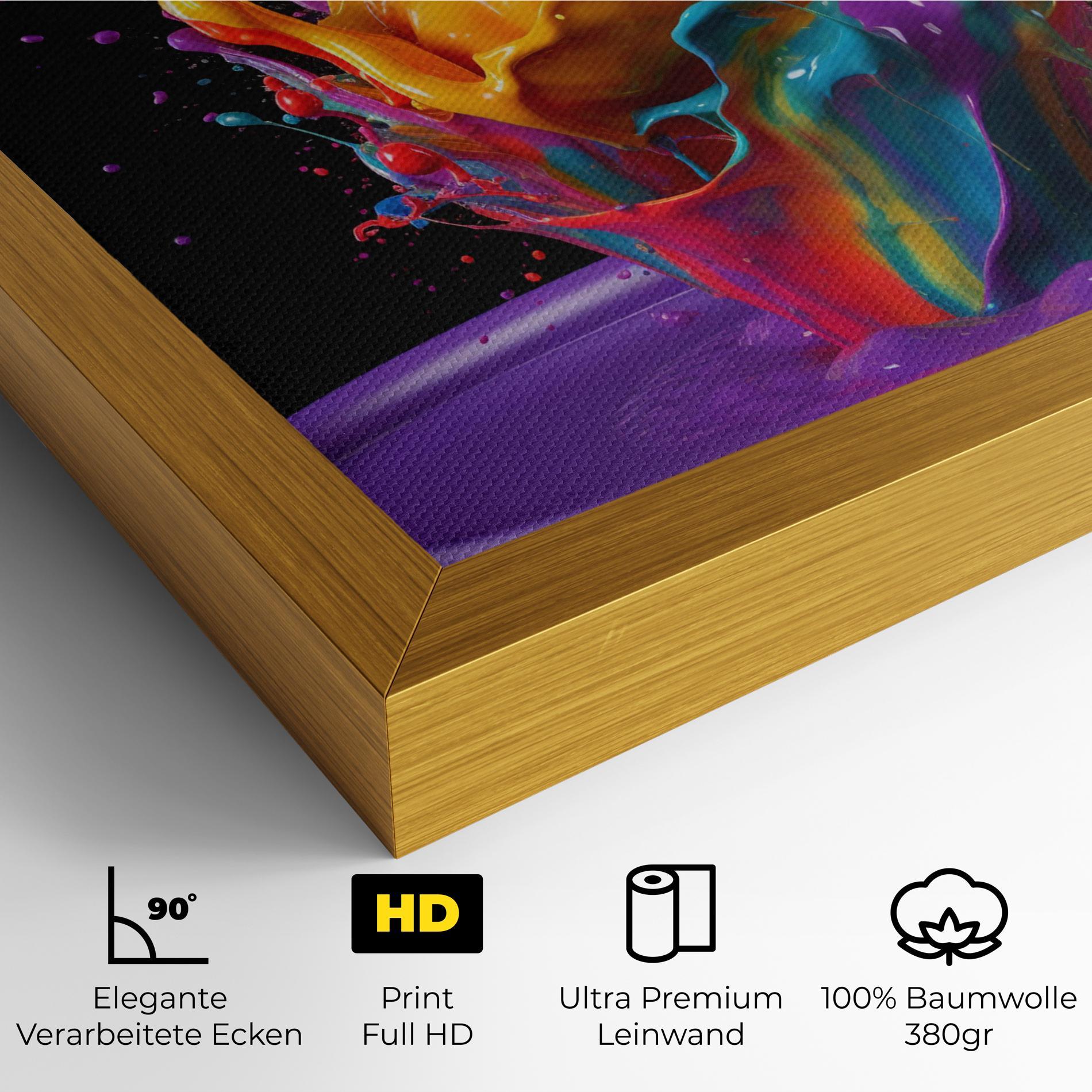 Leinwandbild Brightly Color Splashing mockup 4