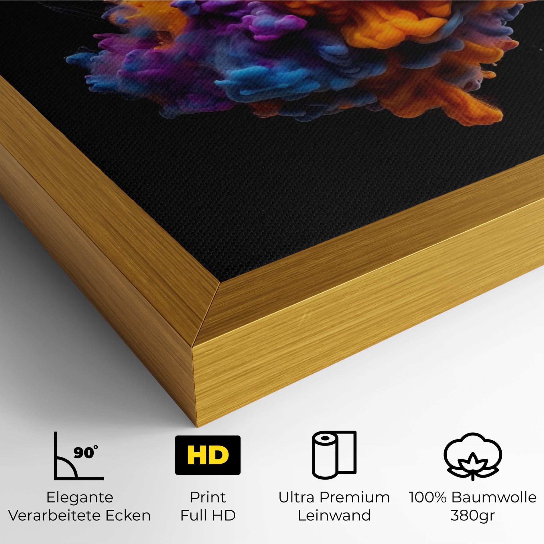 Leinwandbild Colorful Cloud Liquid mockup 4