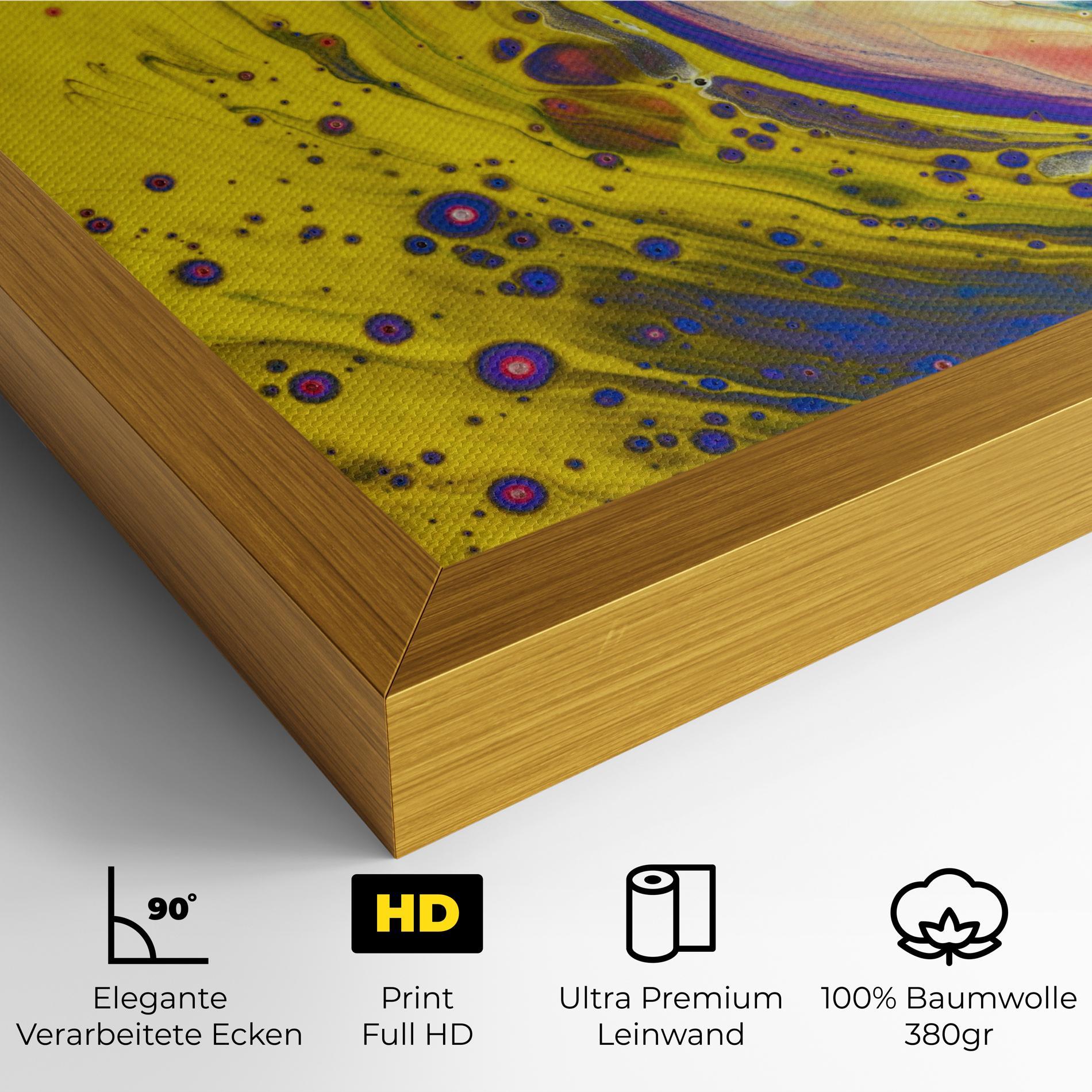 Leinwandbild Colorful Liquid Marble mockup 4