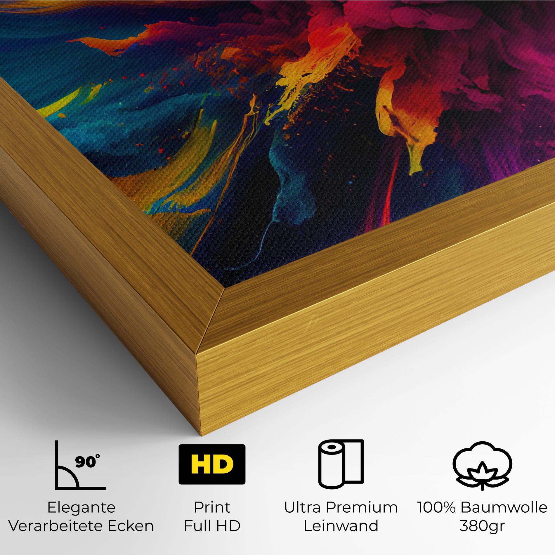 Leinwandbild Colorful Paint Explosion mockup 4