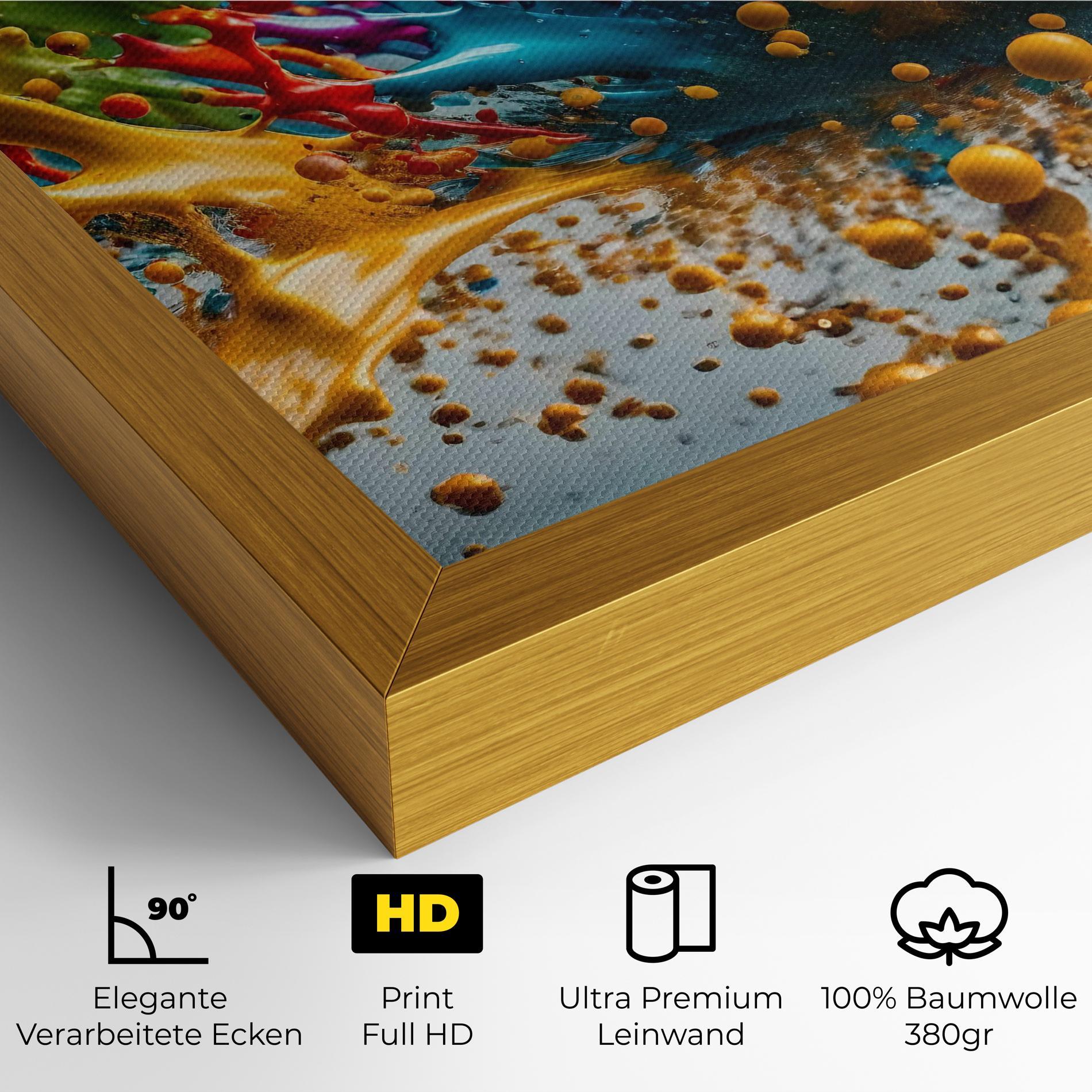 Leinwandbild Colorful Water Splash mockup 4