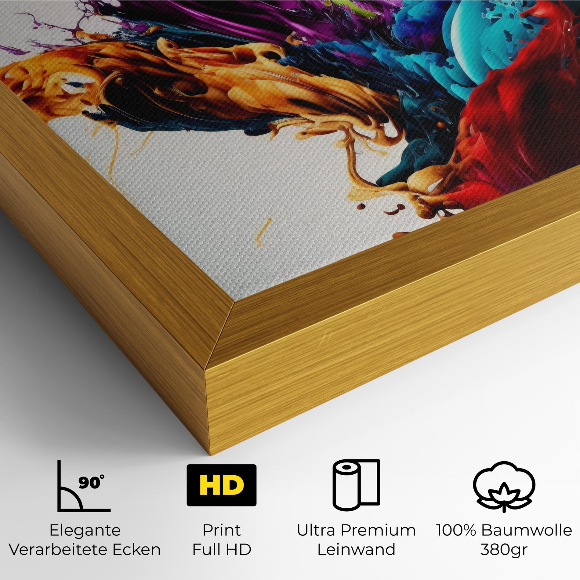 Leinwandbild Dark Purple Splash mockup 4