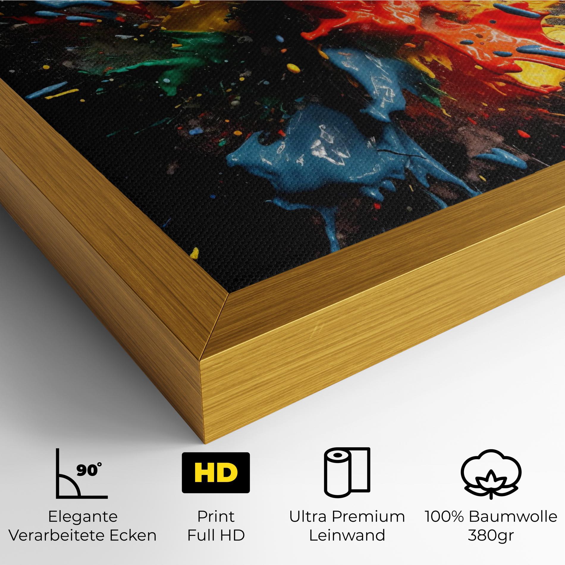 Leinwandbild Floating Color Splash mockup 4