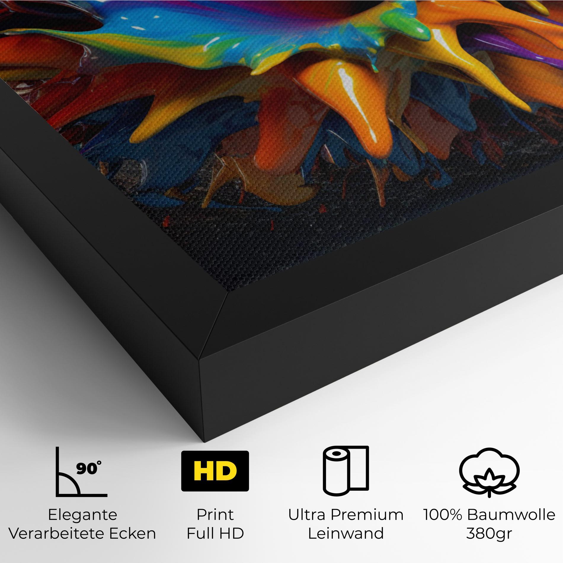 Leinwandbild 3d Color Splash mockup 4