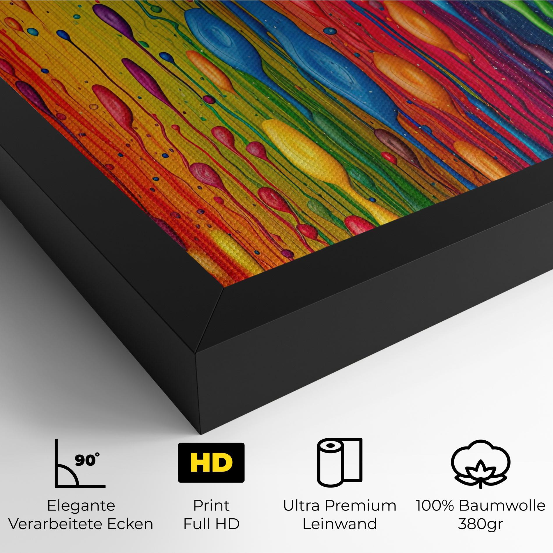 Leinwandbild Abstract Rainbow Pattern mockup 4