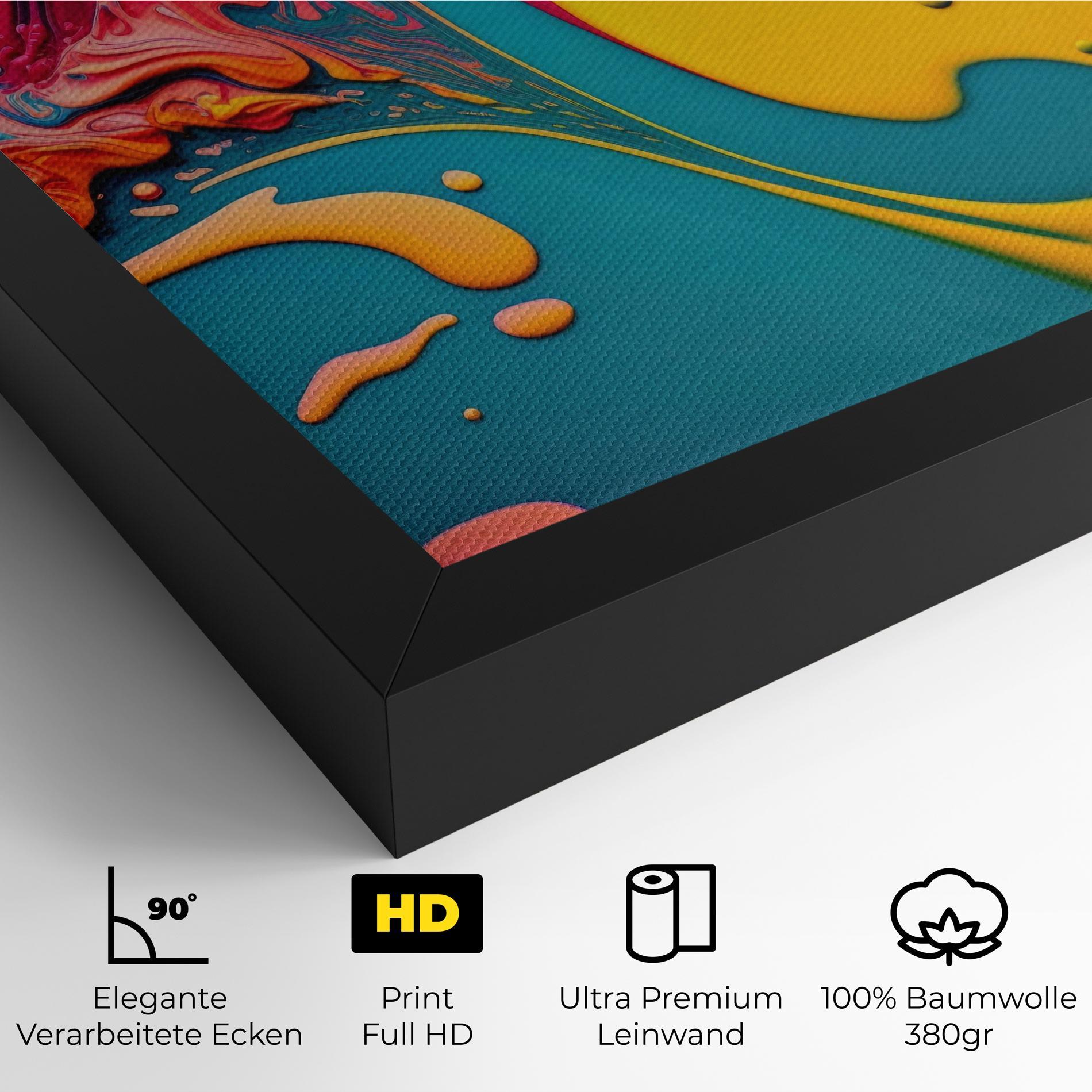 Leinwandbild Acrylic Close Up mockup 4