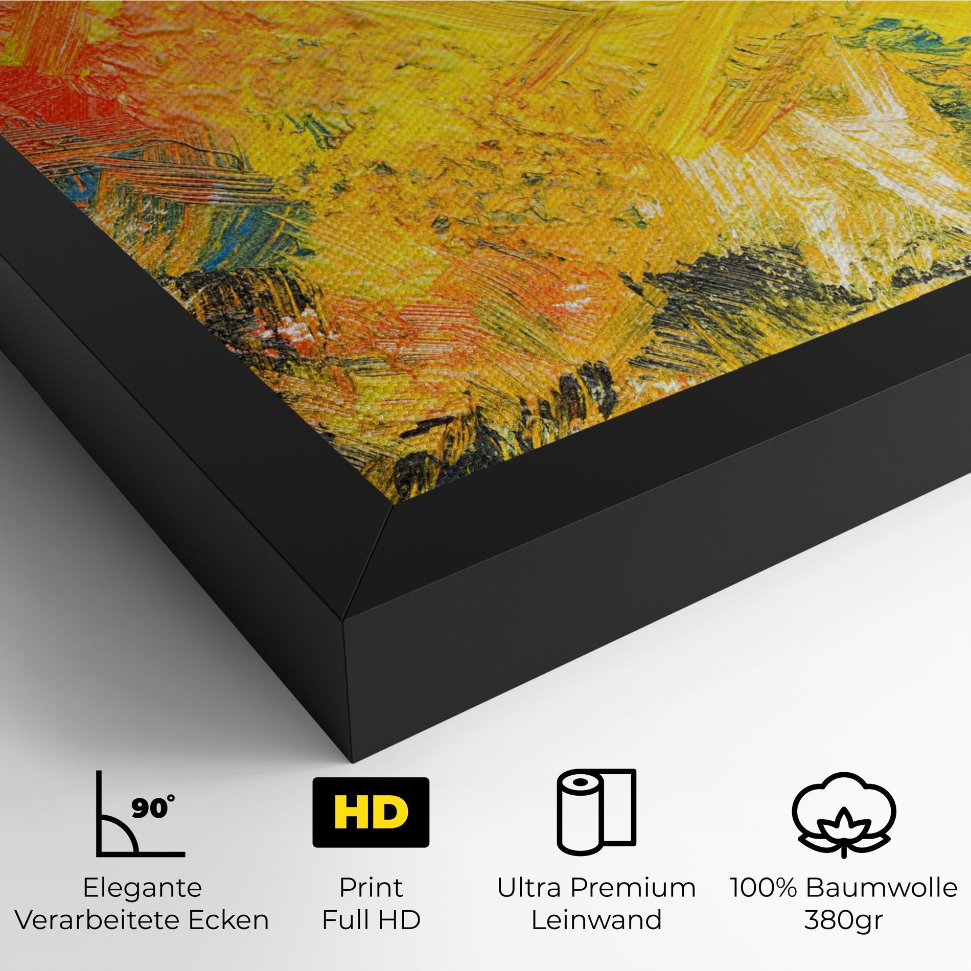 Leinwandbild Artistic Yellow Painting mockup 4