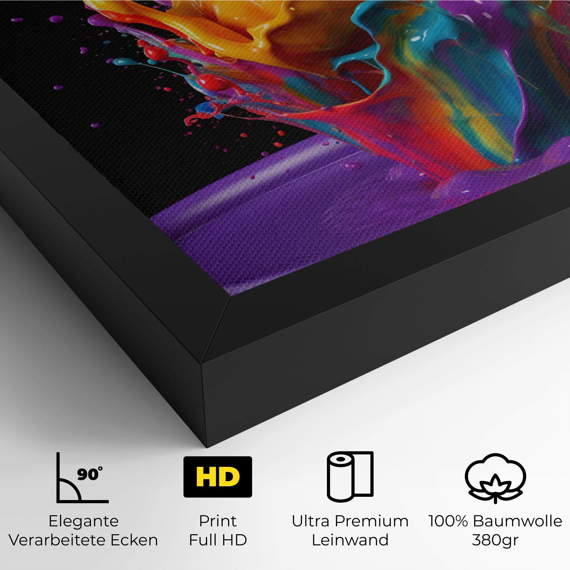 Leinwandbild Brightly Color Splashing mockup 4