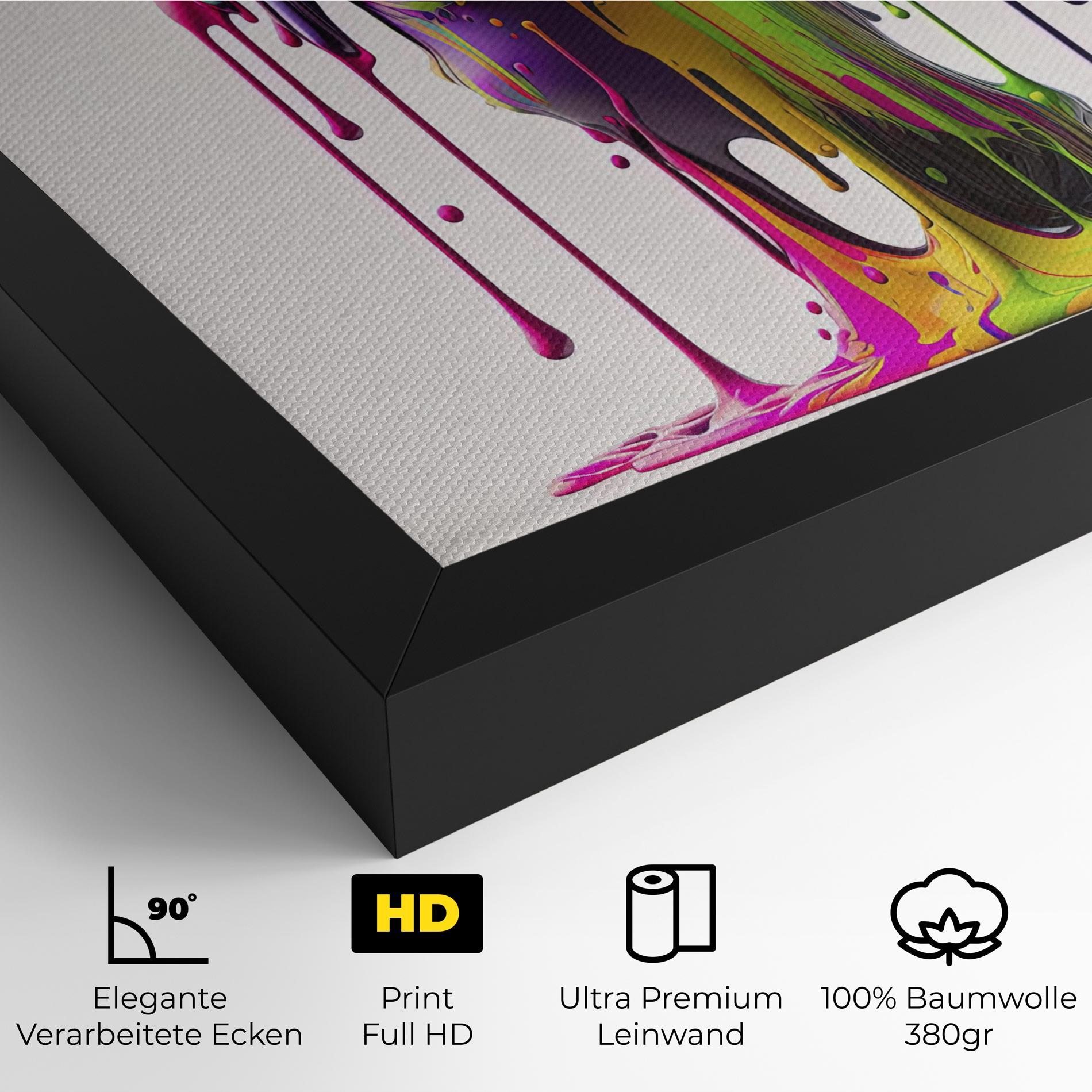 Leinwandbild Colorful Body mockup 4