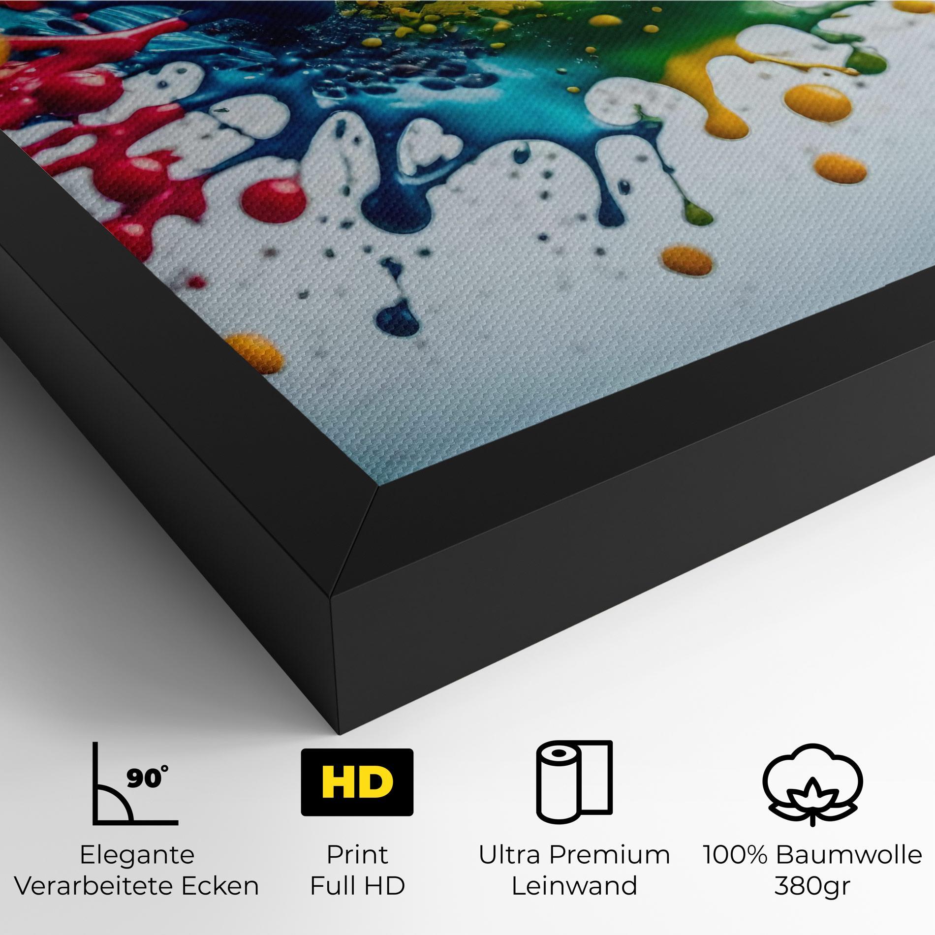Leinwandbild Colorful Splash Rainbow mockup 4