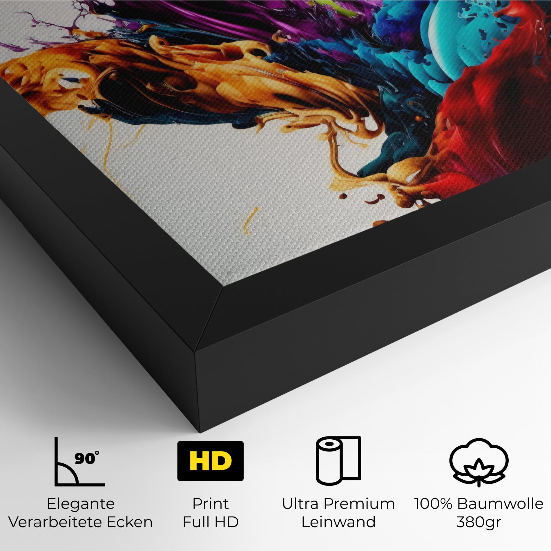 Leinwandbild Dark Purple Splash mockup 4