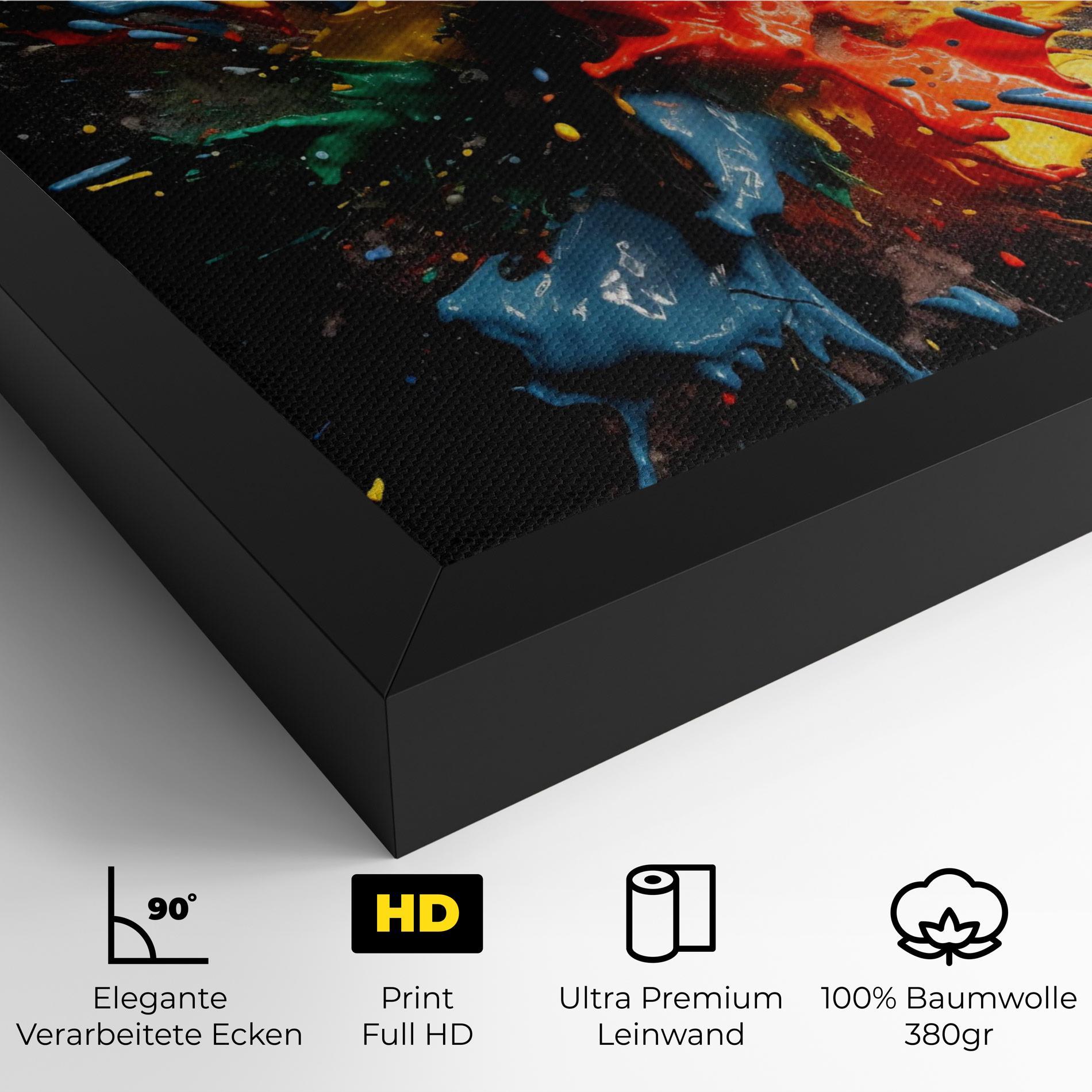 Leinwandbild Floating Color Splash mockup 4
