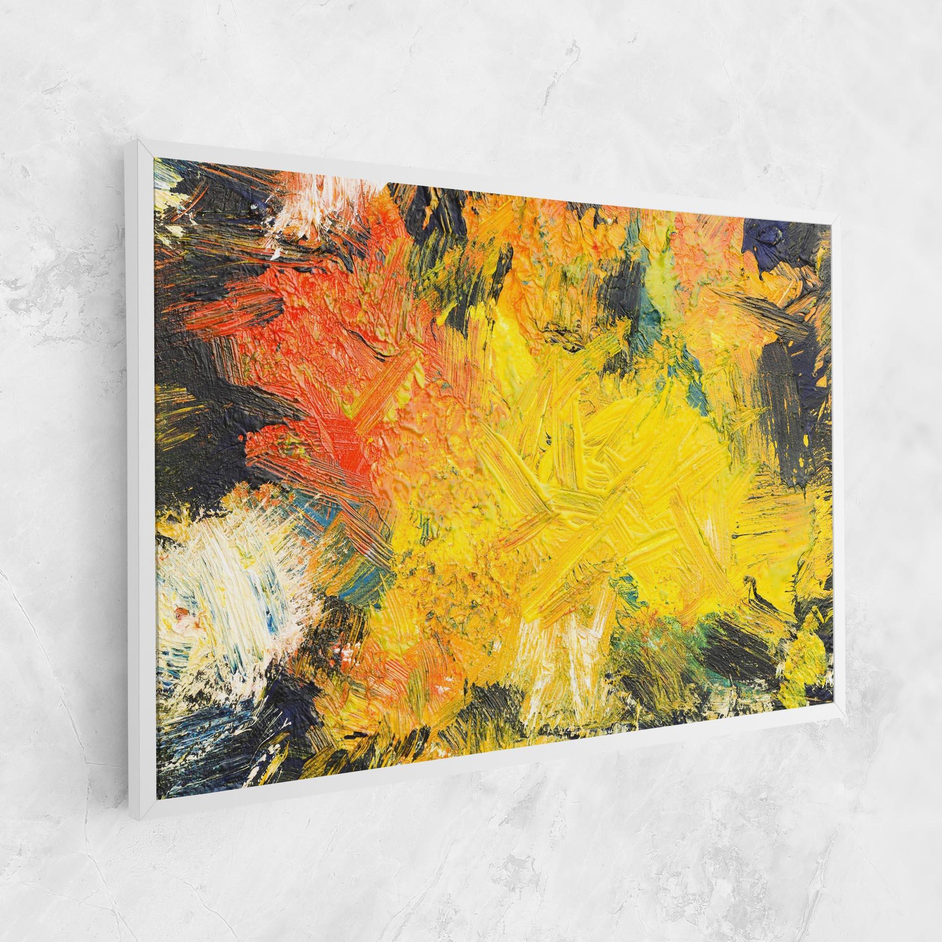Leinwandbild Artistic Yellow Painting mockup 1