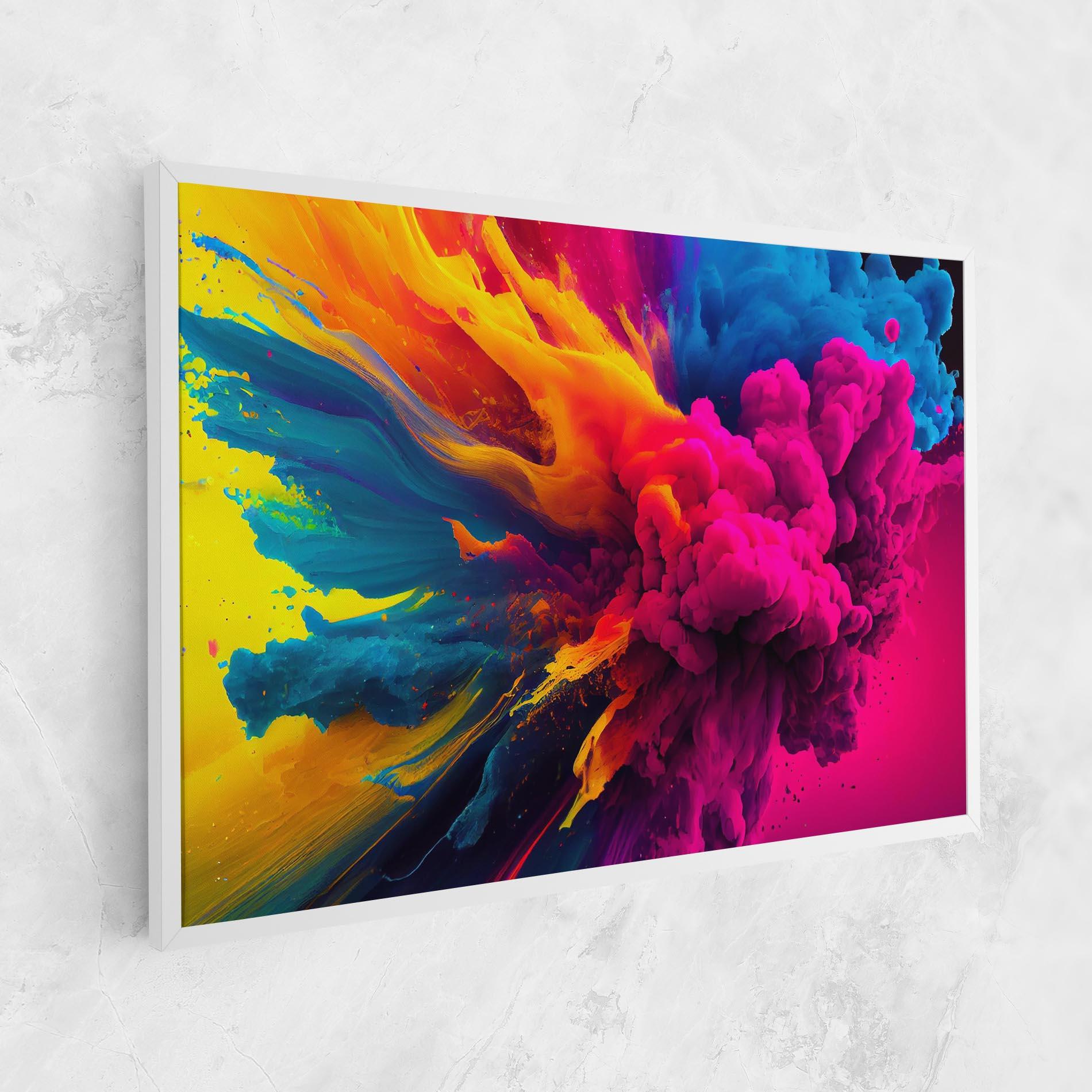 Leinwandbild Colorful Paint Explosion mockup 1