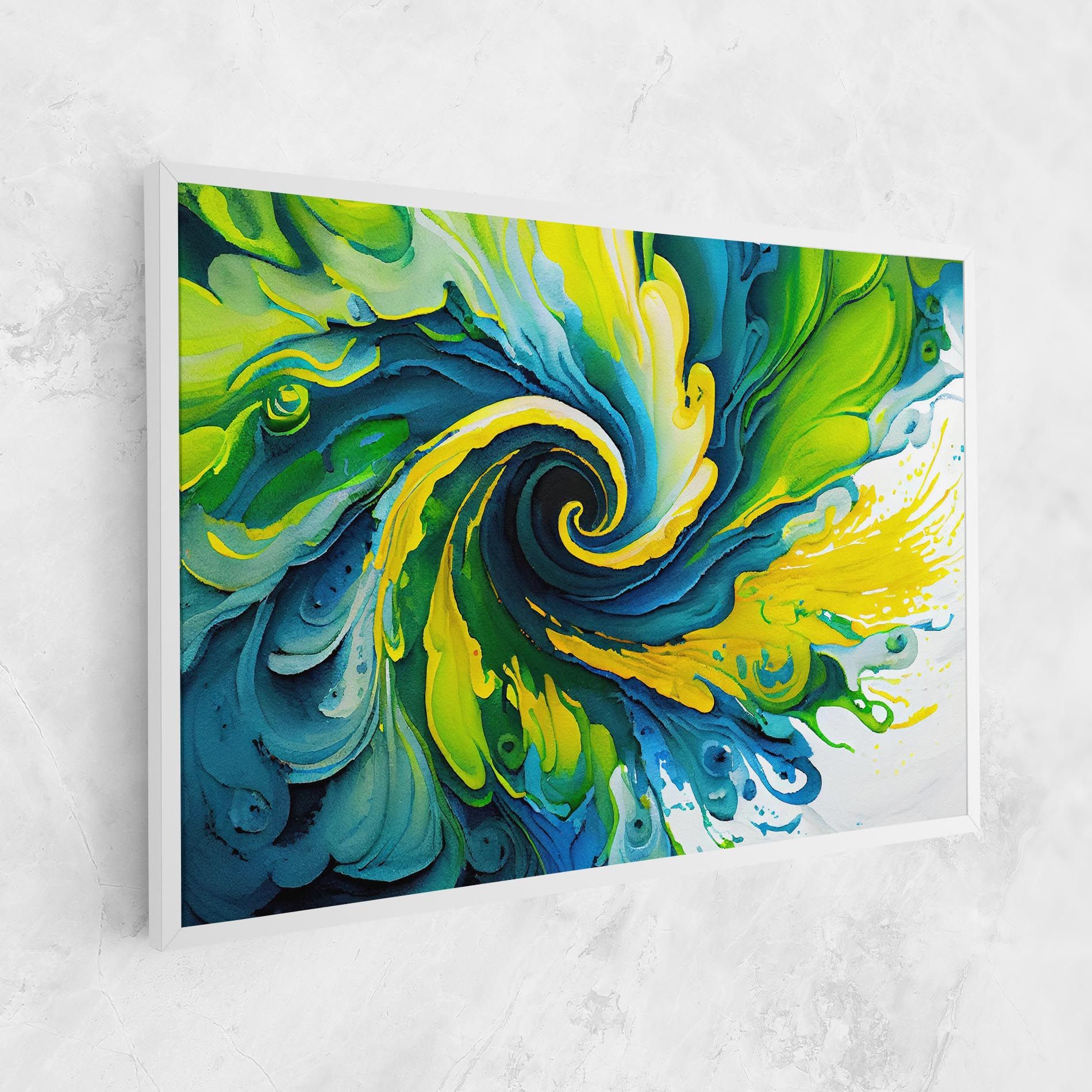 Yellow Green Spiral mockup 1