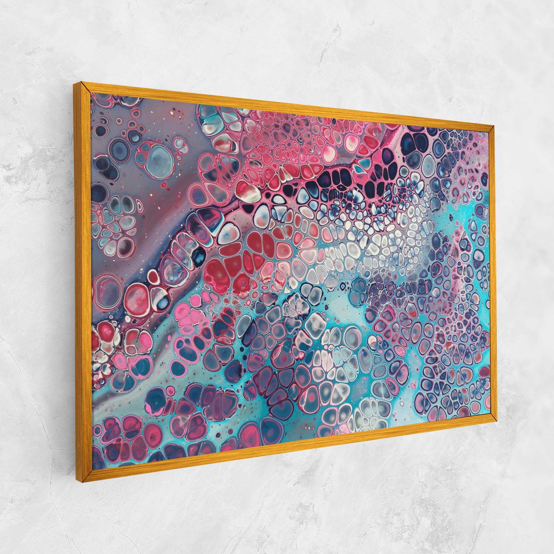 Leinwandbild Abstract Blue Objects mockup 1