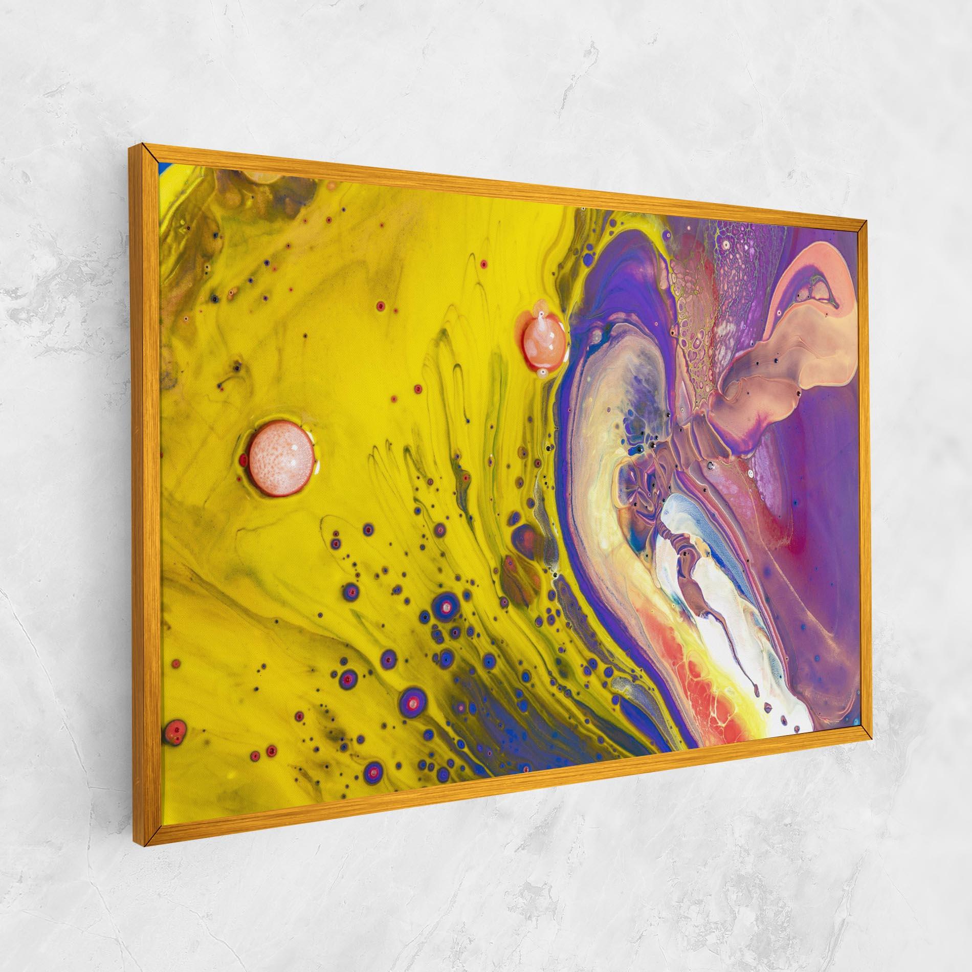 Leinwandbild Colorful Liquid Marble mockup 1