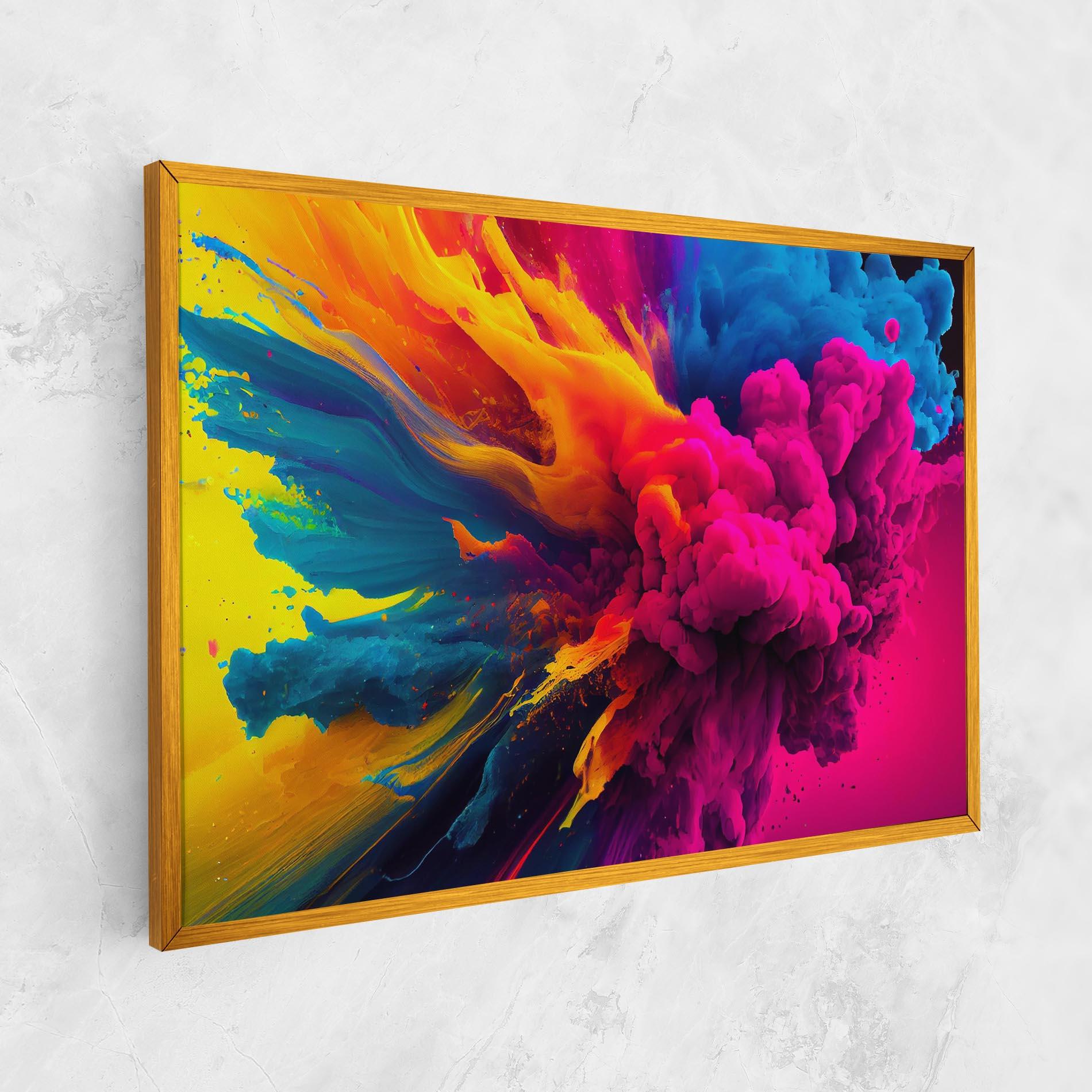 Leinwandbild Colorful Paint Explosion mockup 1
