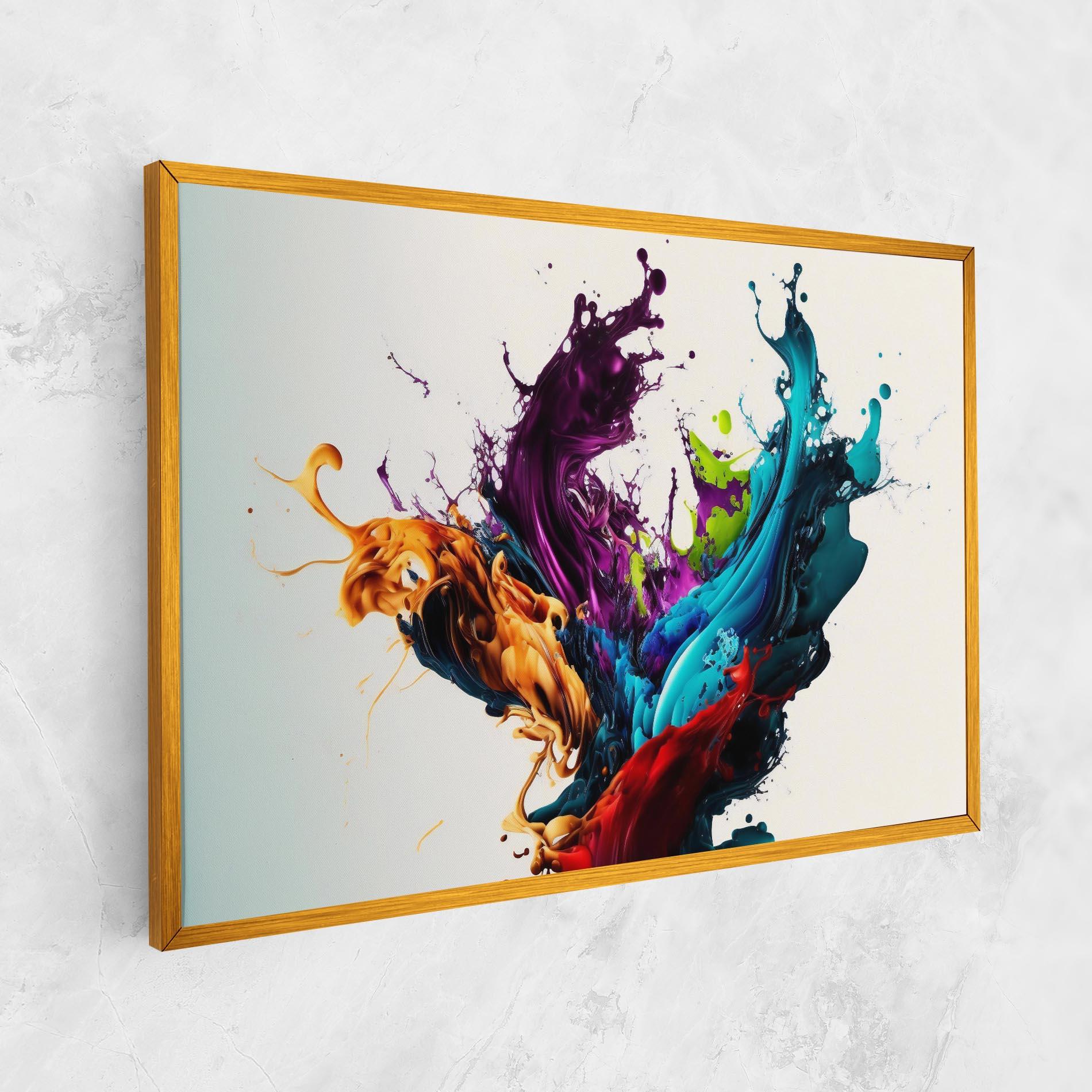 Leinwandbild Dark Purple Splash mockup 1