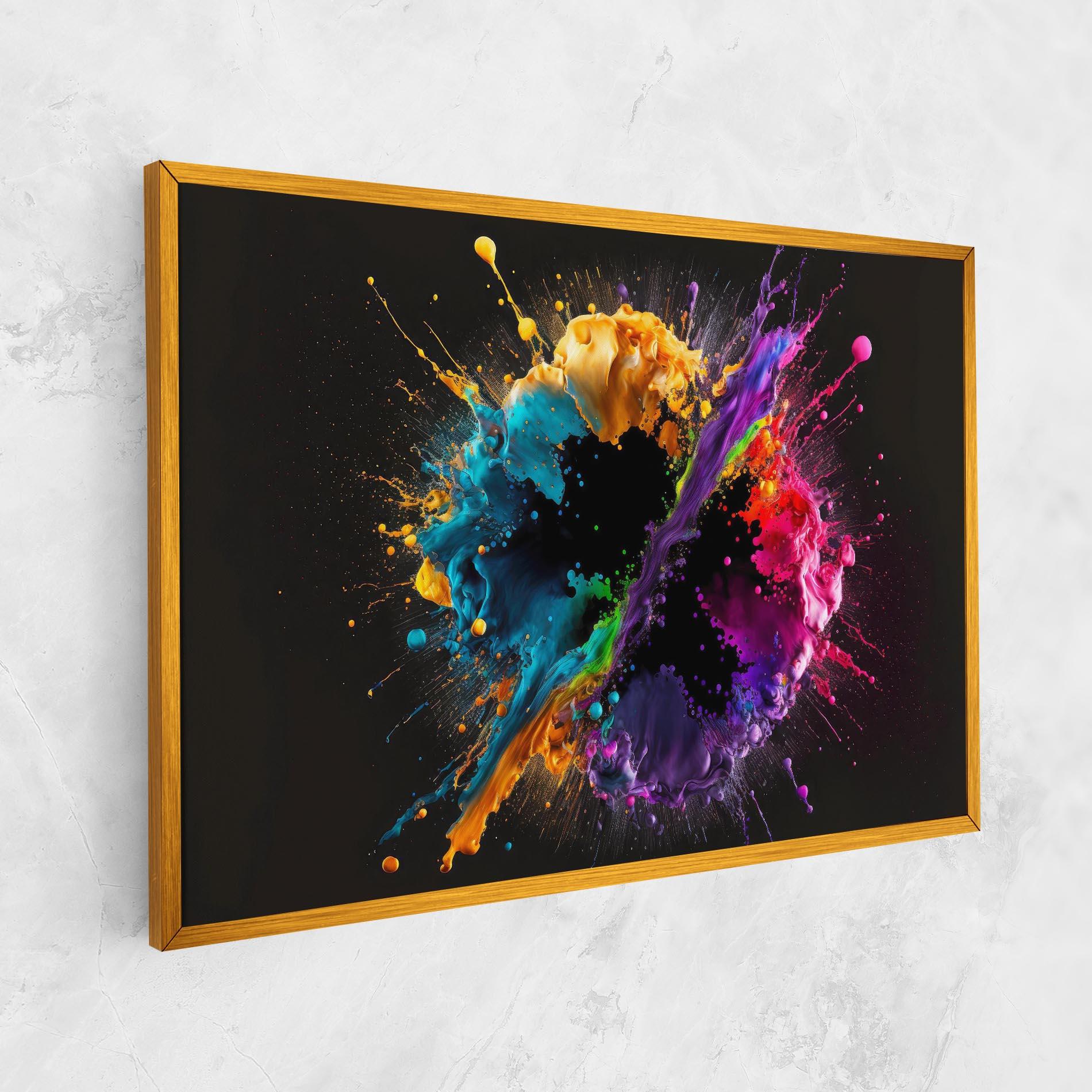 Leinwandbild Oily Splash Explosion mockup 1
