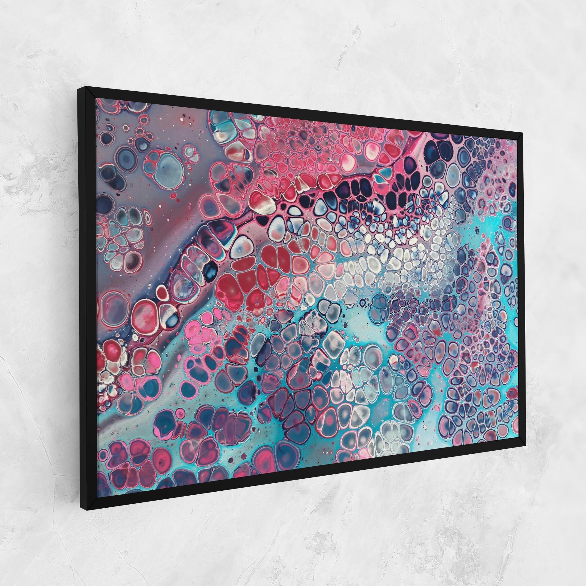 Leinwandbild Abstract Blue Objects mockup 1