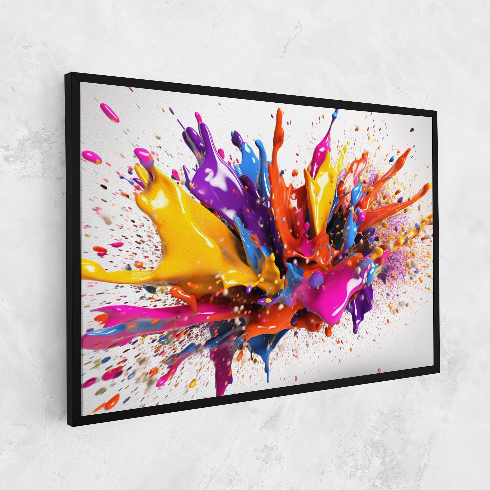 Leinwandbild Abstract Splash 3d mockup 1