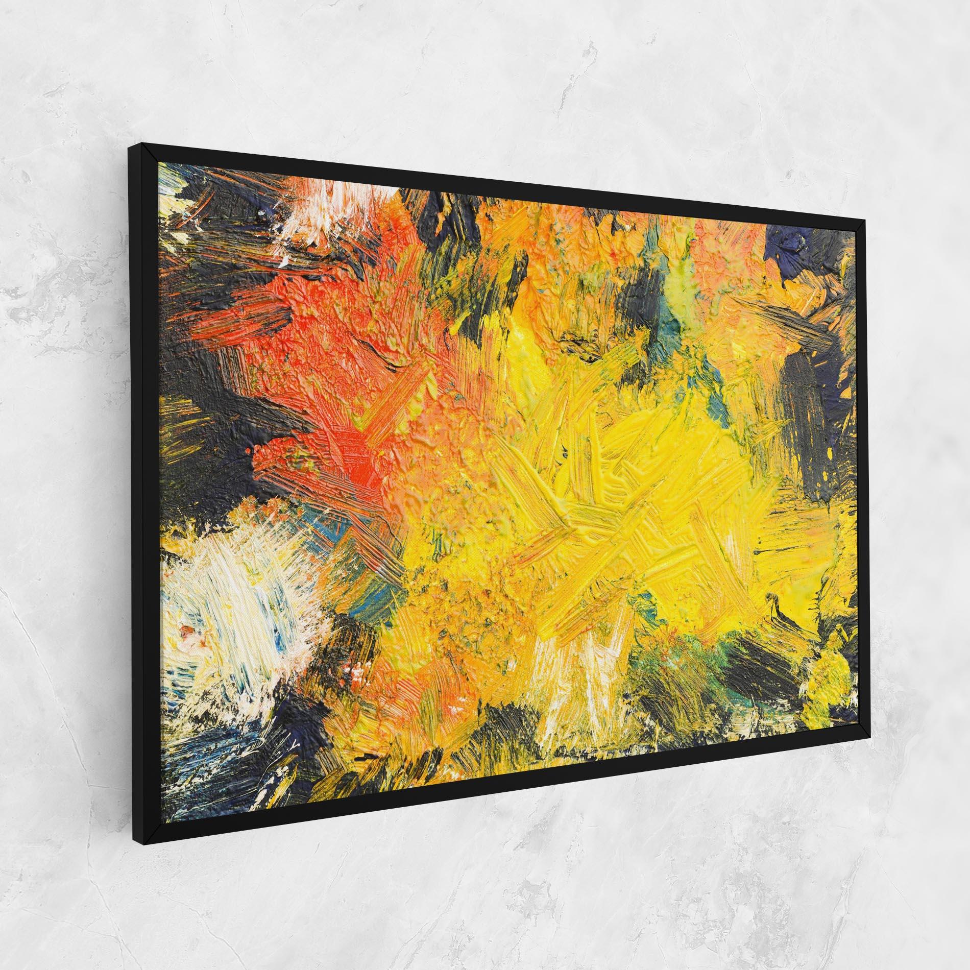 Leinwandbild Artistic Yellow Painting mockup 1