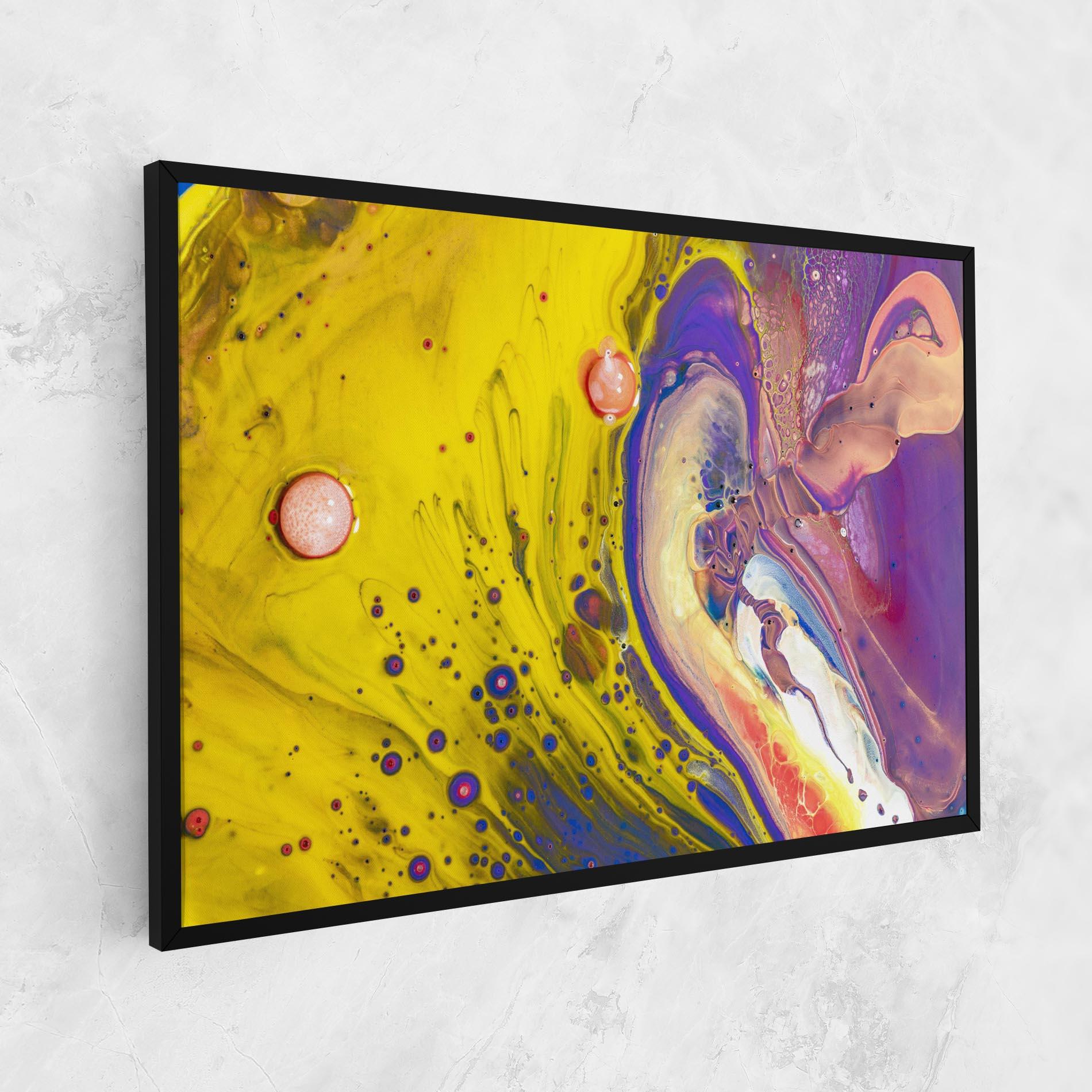 Leinwandbild Colorful Liquid Marble mockup 1