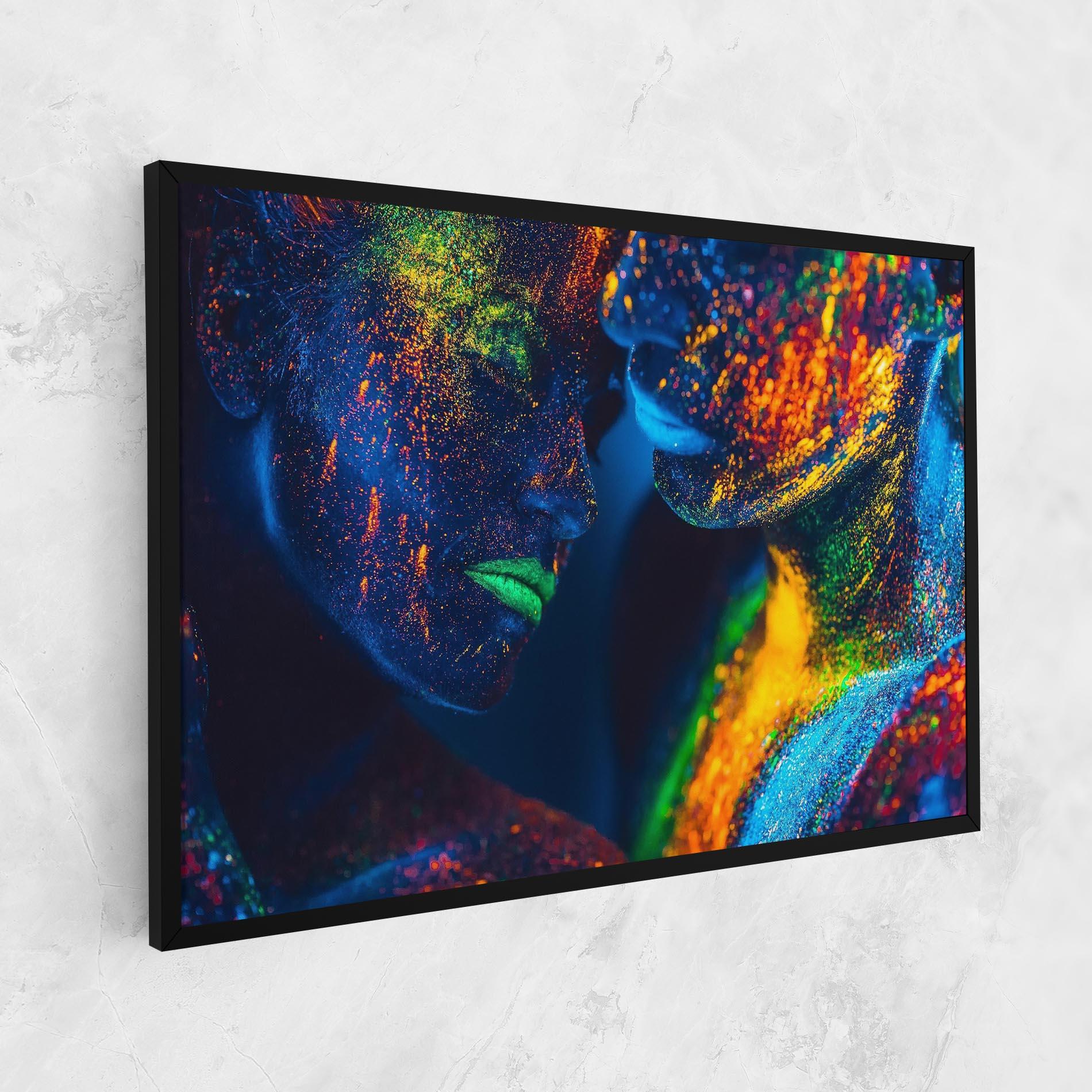 Leinwandbild Fluorescent Green Lips mockup 1