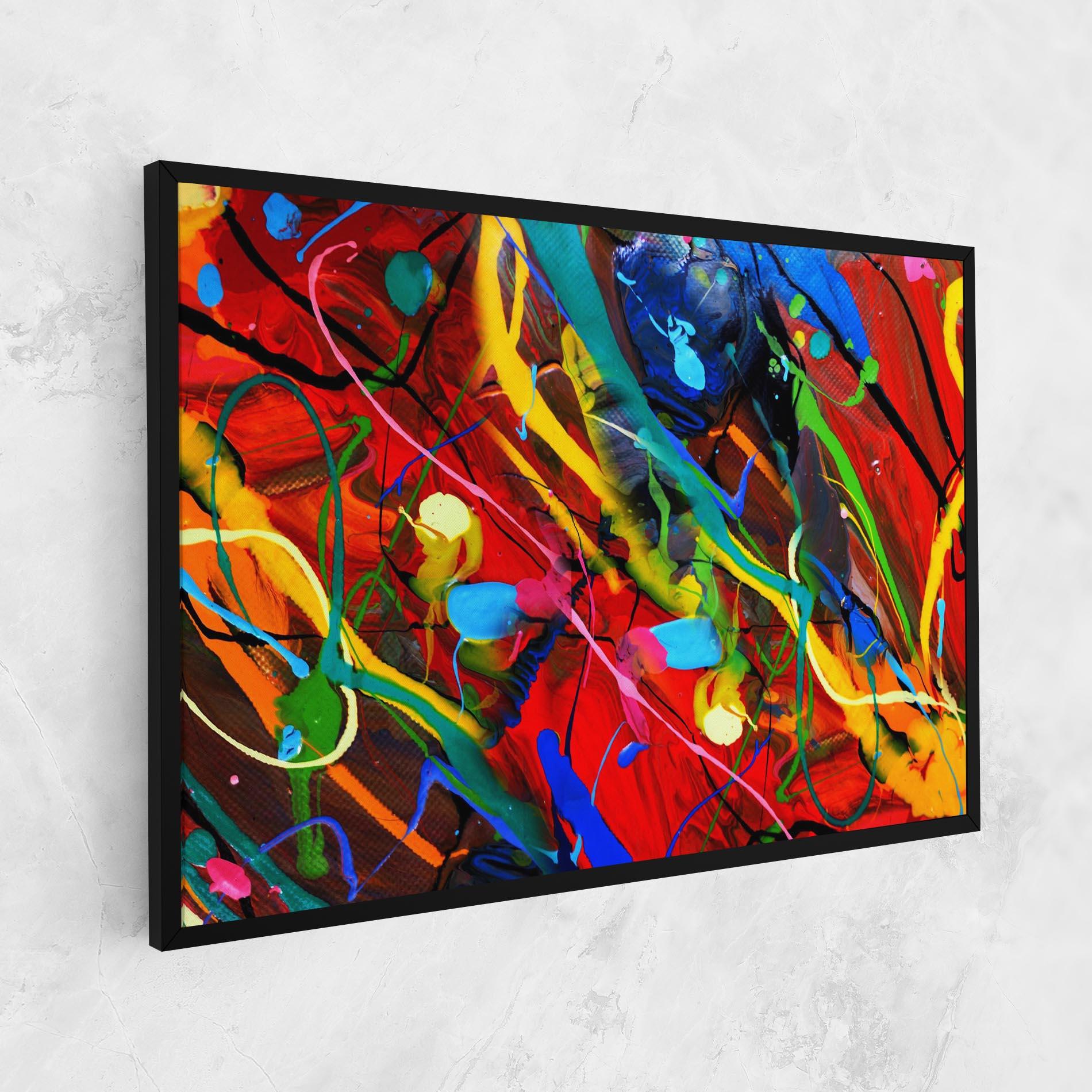 Leinwandbild Hand Draw Red Painting mockup 1