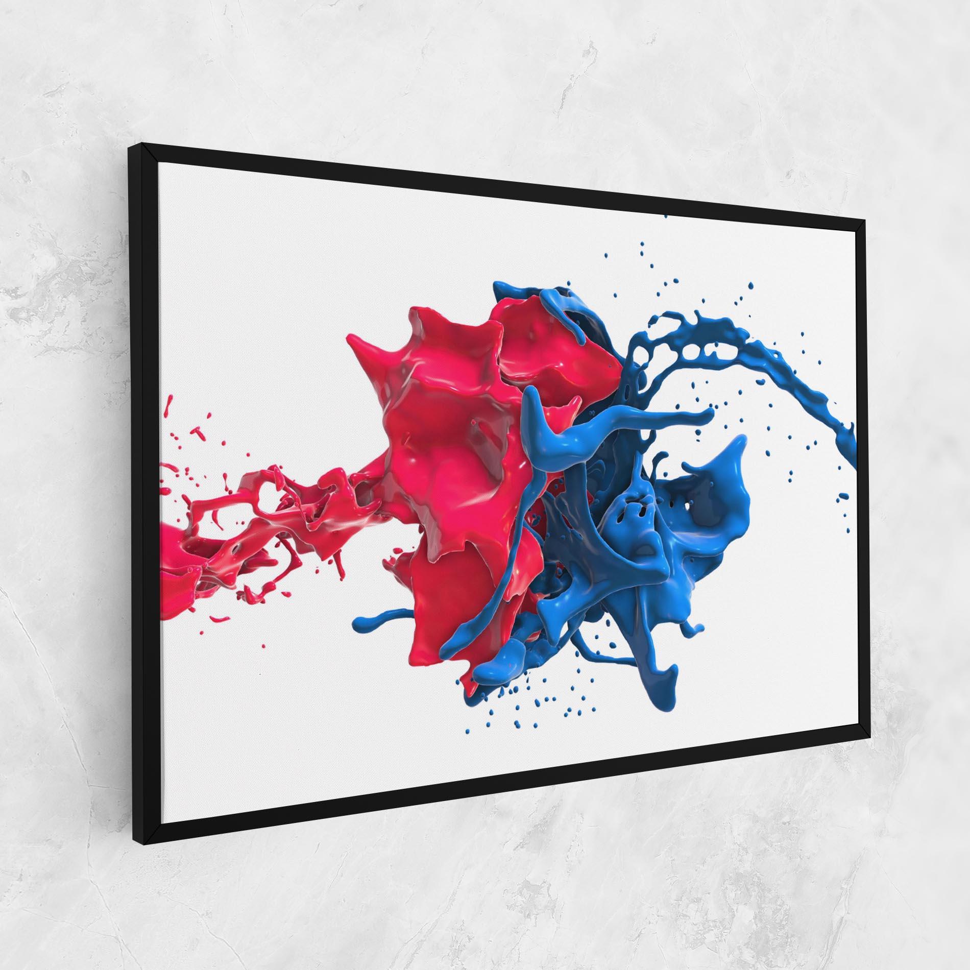 Leinwandbild Pink And Blue Splash mockup 1