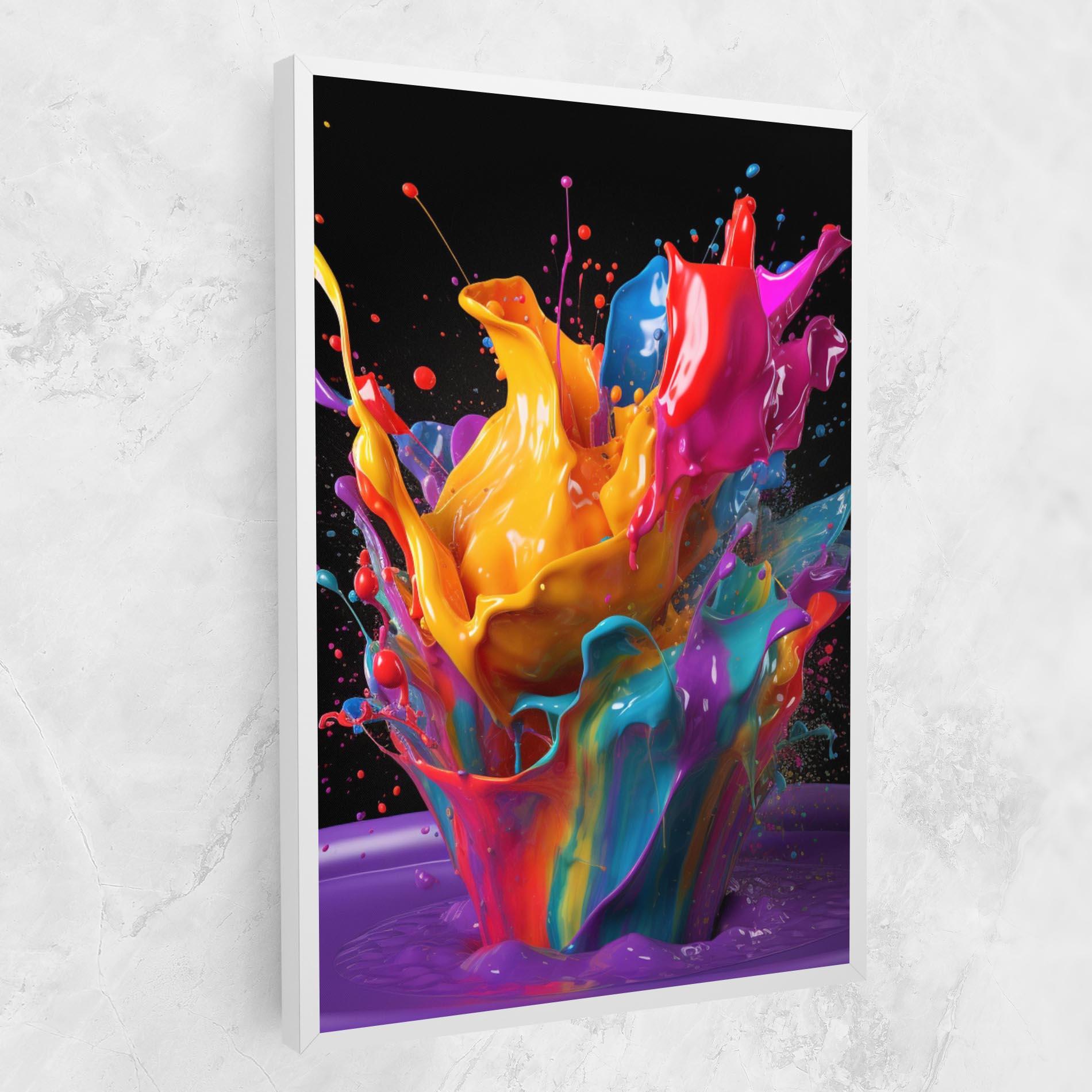 Leinwandbild Brightly Color Splashing mockup 1