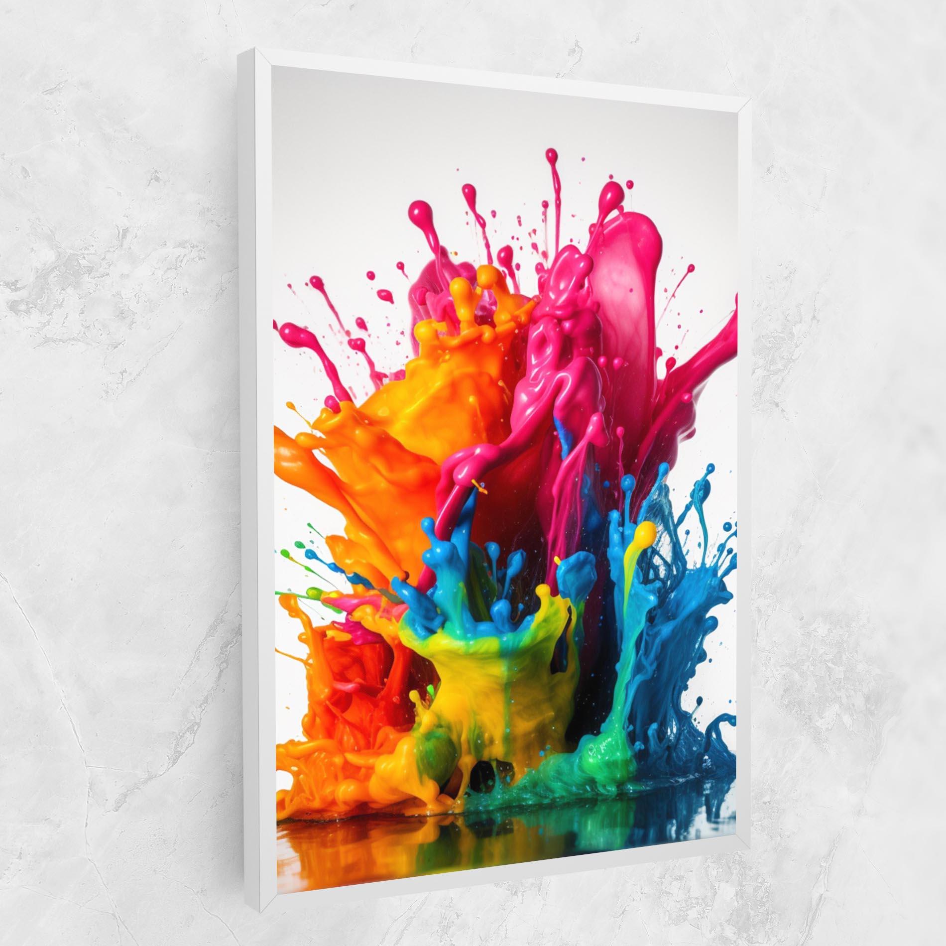 Leinwandbild Colorful Explosion Paint mockup 1