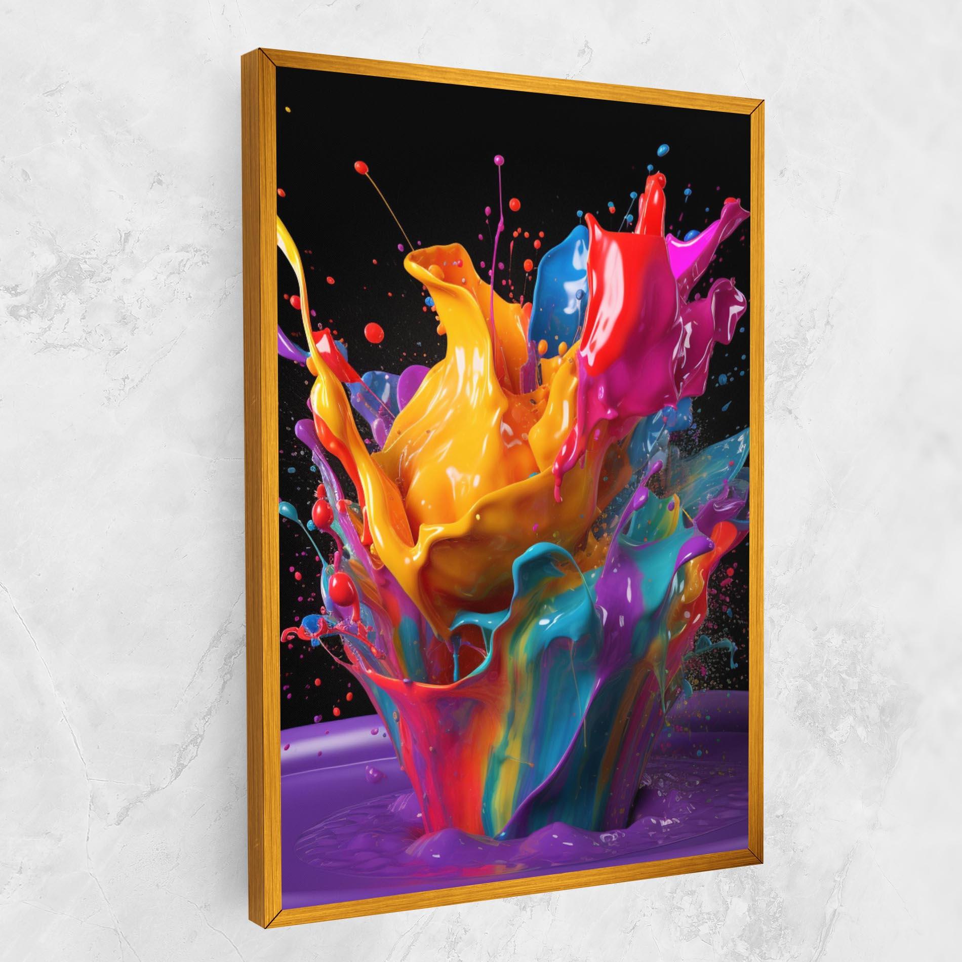 Leinwandbild Brightly Color Splashing mockup 1