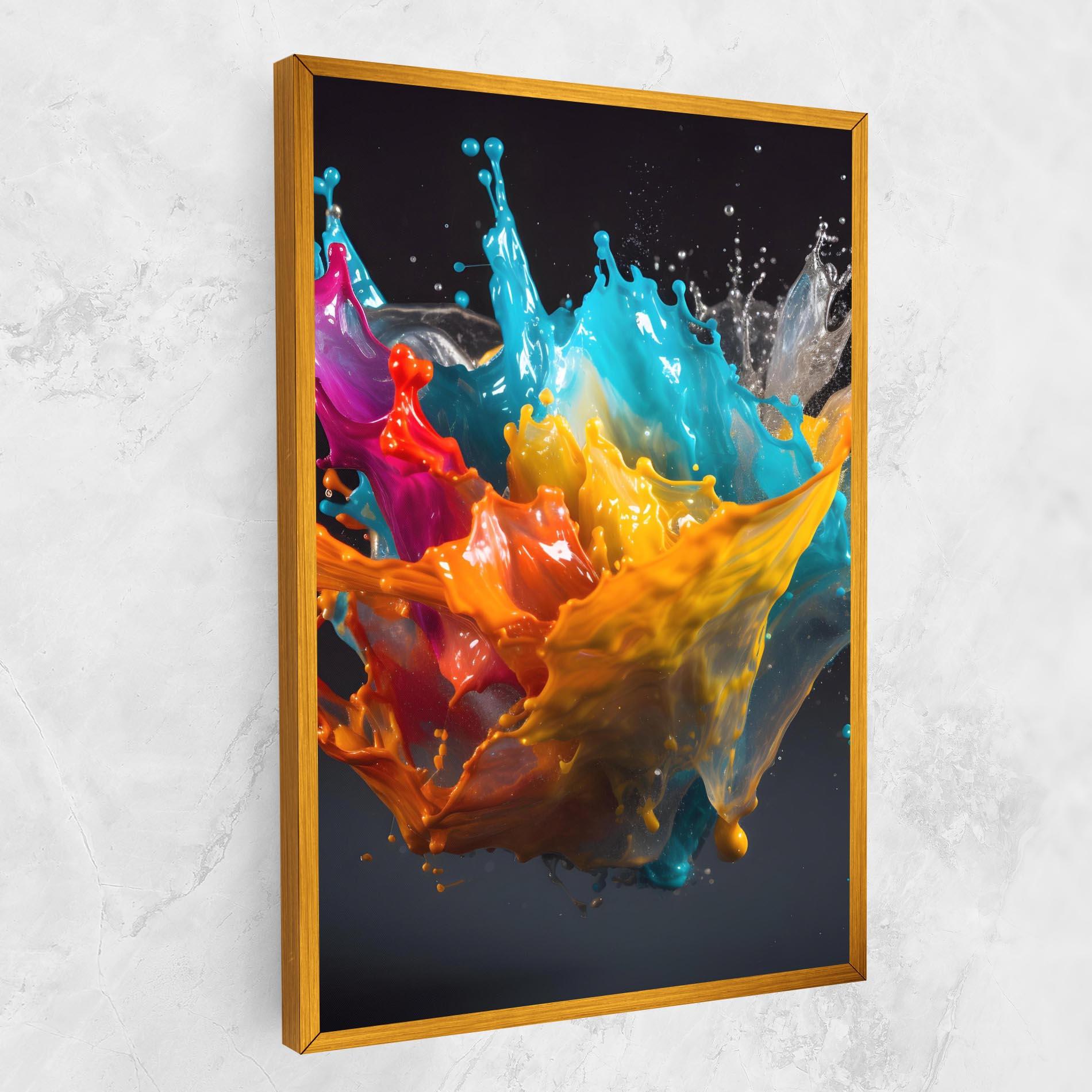 Leinwandbild Colorful Splash Floating mockup 1