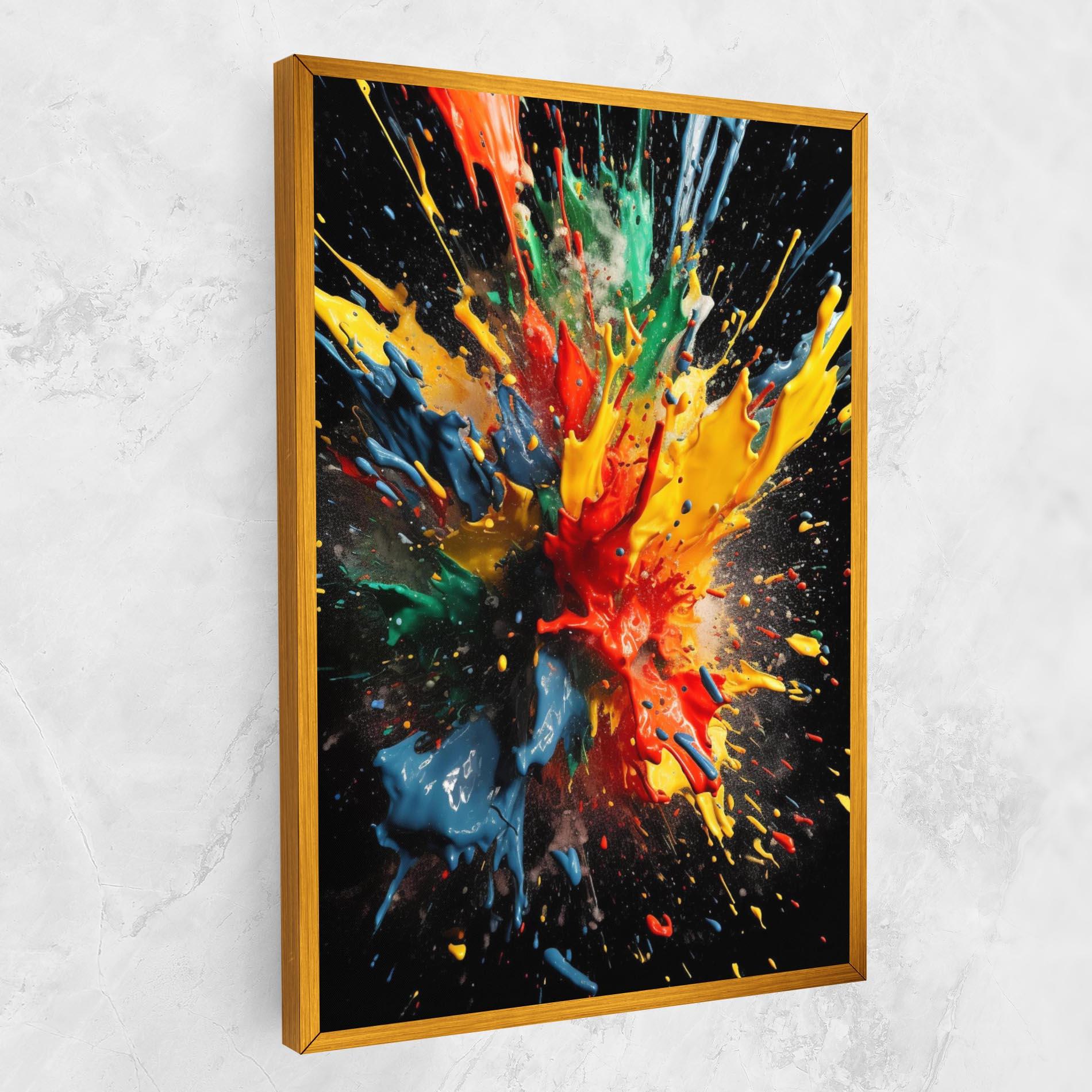 Leinwandbild Floating Color Splash mockup 1