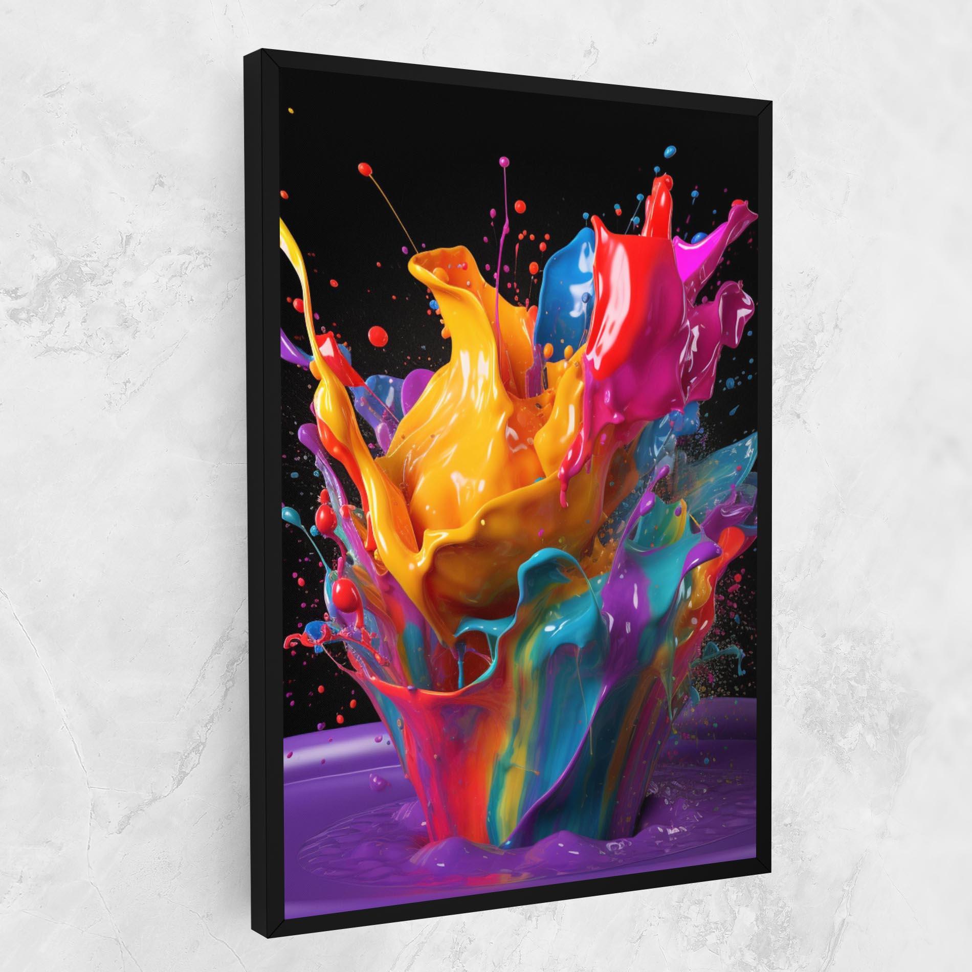 Leinwandbild Brightly Color Splashing mockup 1