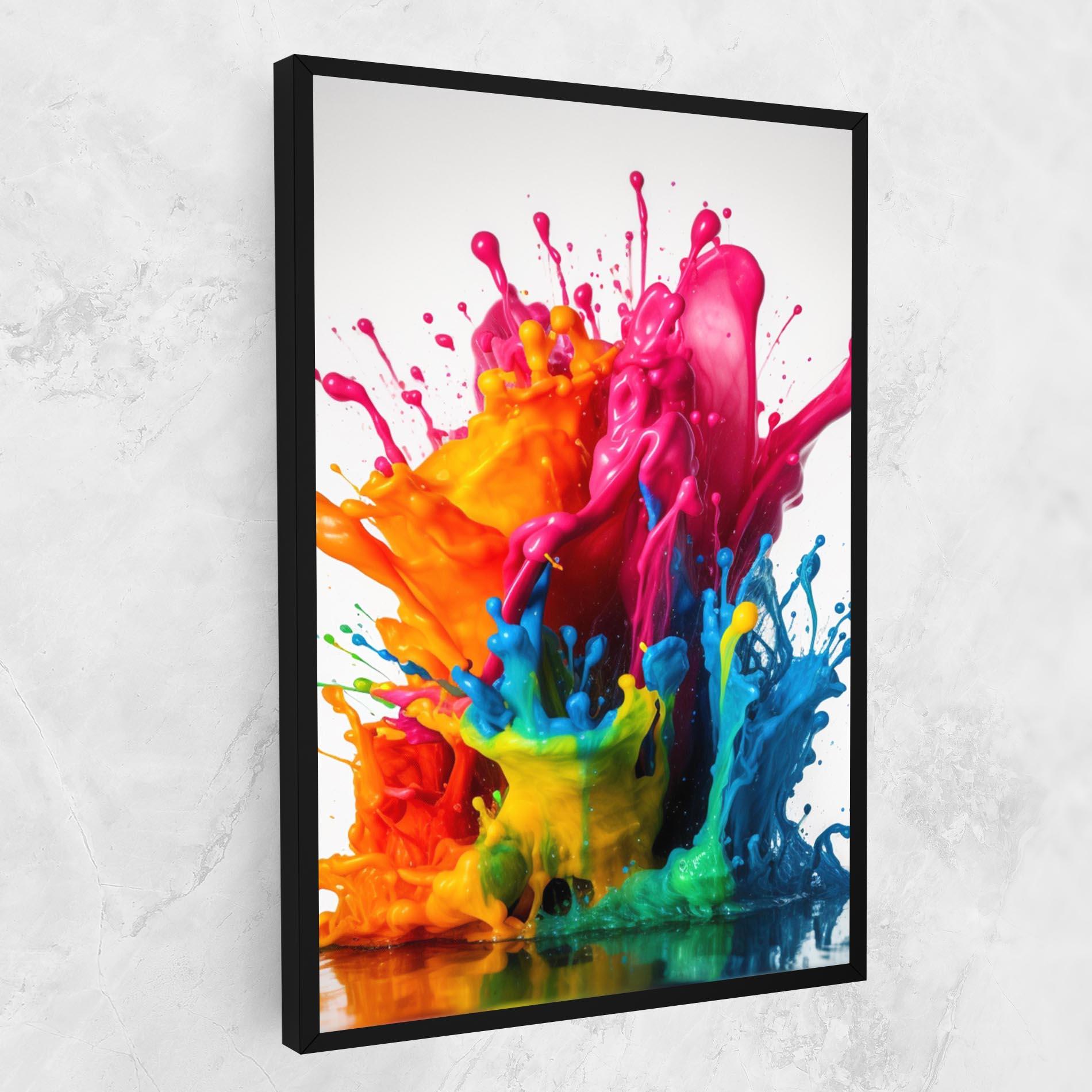 Leinwandbild Colorful Explosion Paint mockup 1