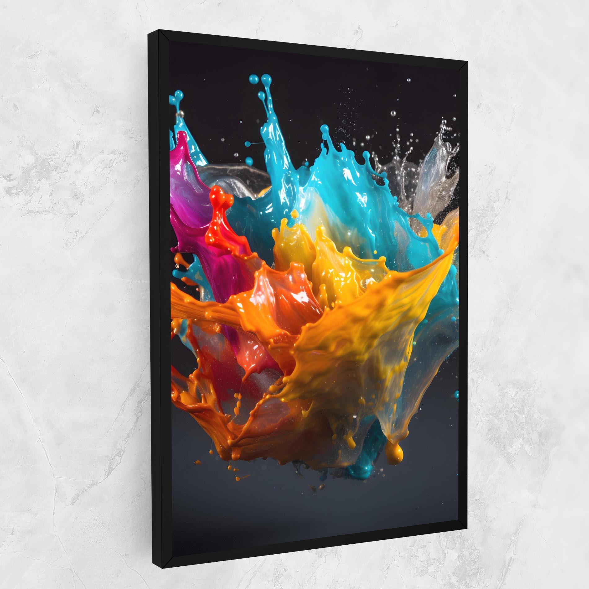 Leinwandbild Colorful Splash Floating mockup 1