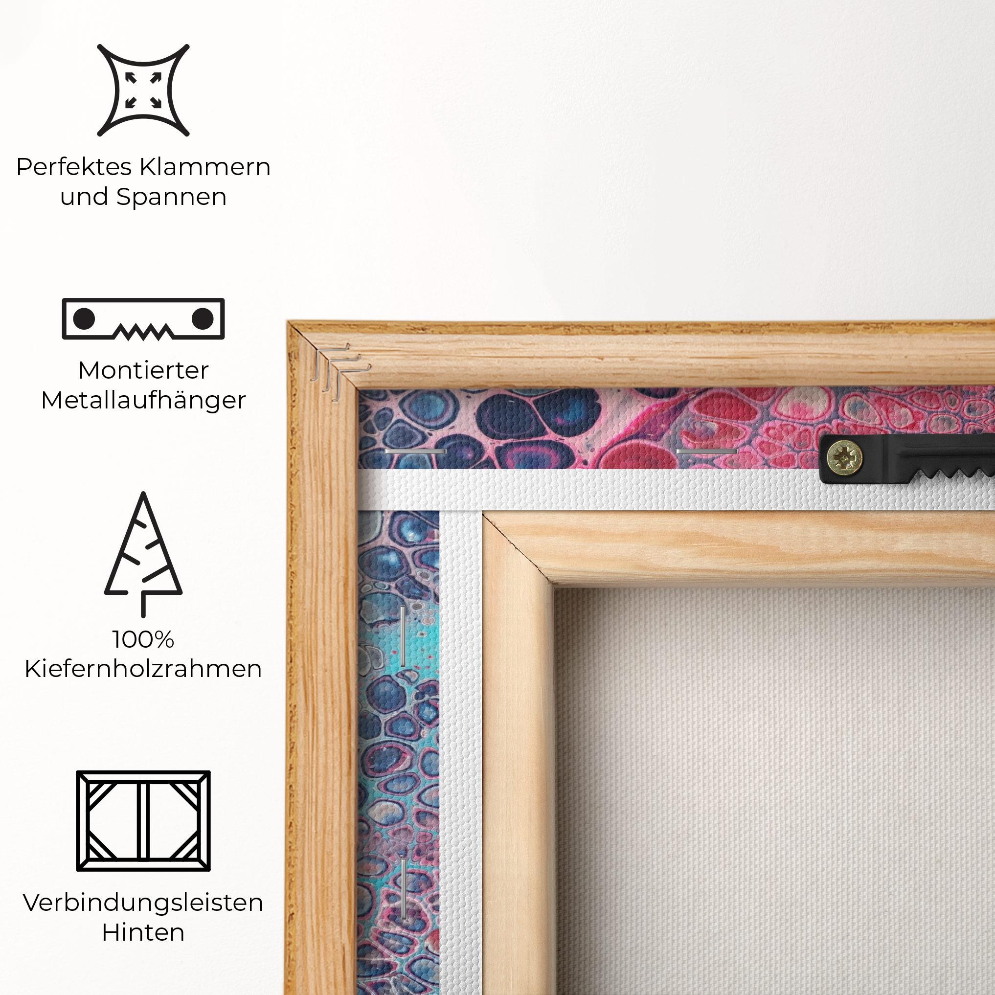 Leinwandbild Abstract Blue Objects mockup 5